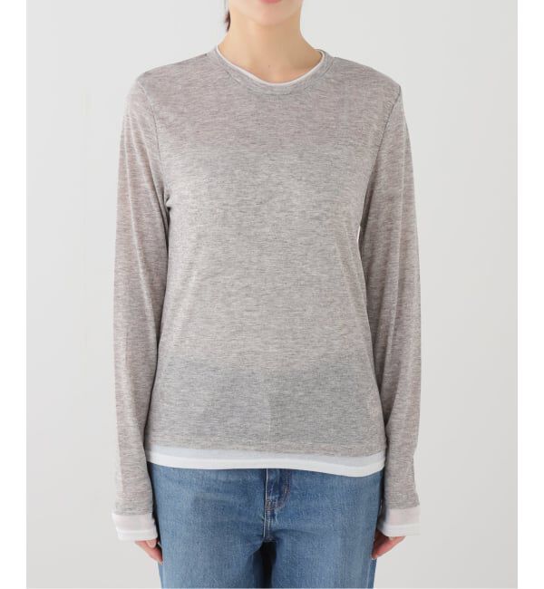 Spick and Span「シアーリブレイヤードプルオーバー」|Tシャツ・カットソー|