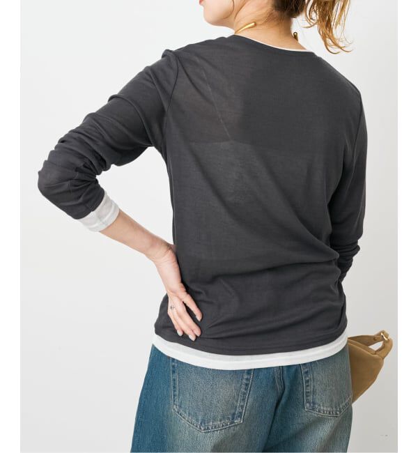 Spick and Span「シアーリブレイヤードプルオーバー」|Tシャツ・カットソー|