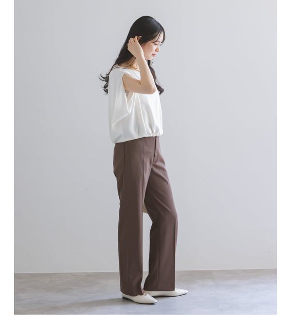 NOBLE「《予約》ツイルクロスストレートパンツ」|スラックス|