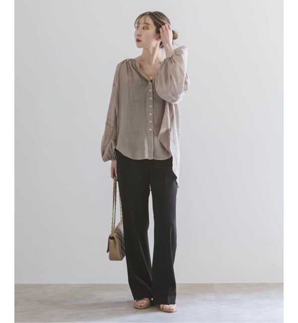 NOBLE「《予約》ツイルクロスストレートパンツ」|スラックス|