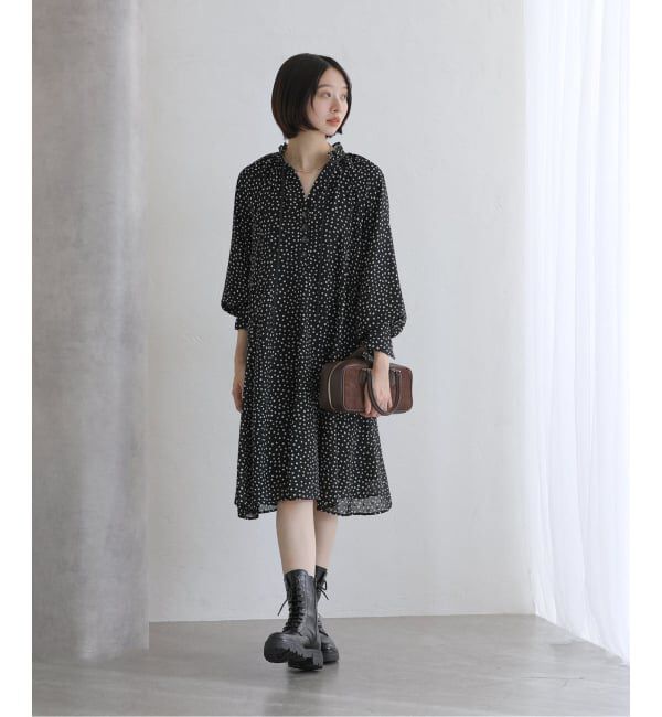  「《追加》【洗える】ドットミニワンピース」|ワンピース|