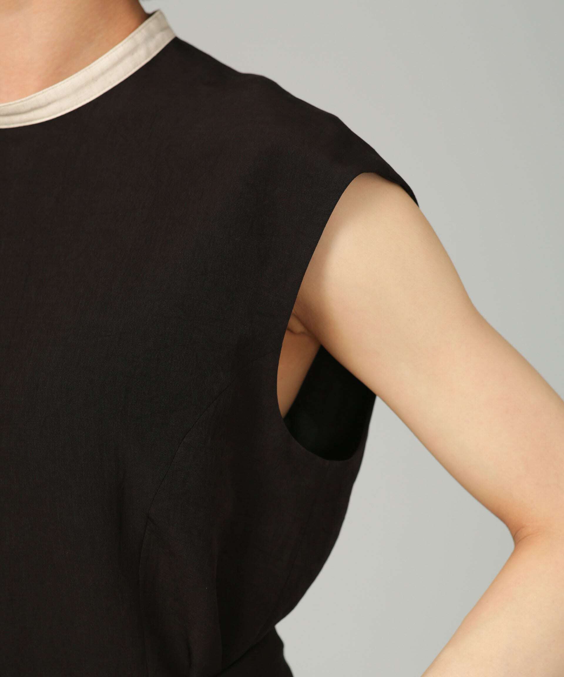 nano･universe「スラブワッシャー　配色トリミングミニワンピース」|ワンピース|