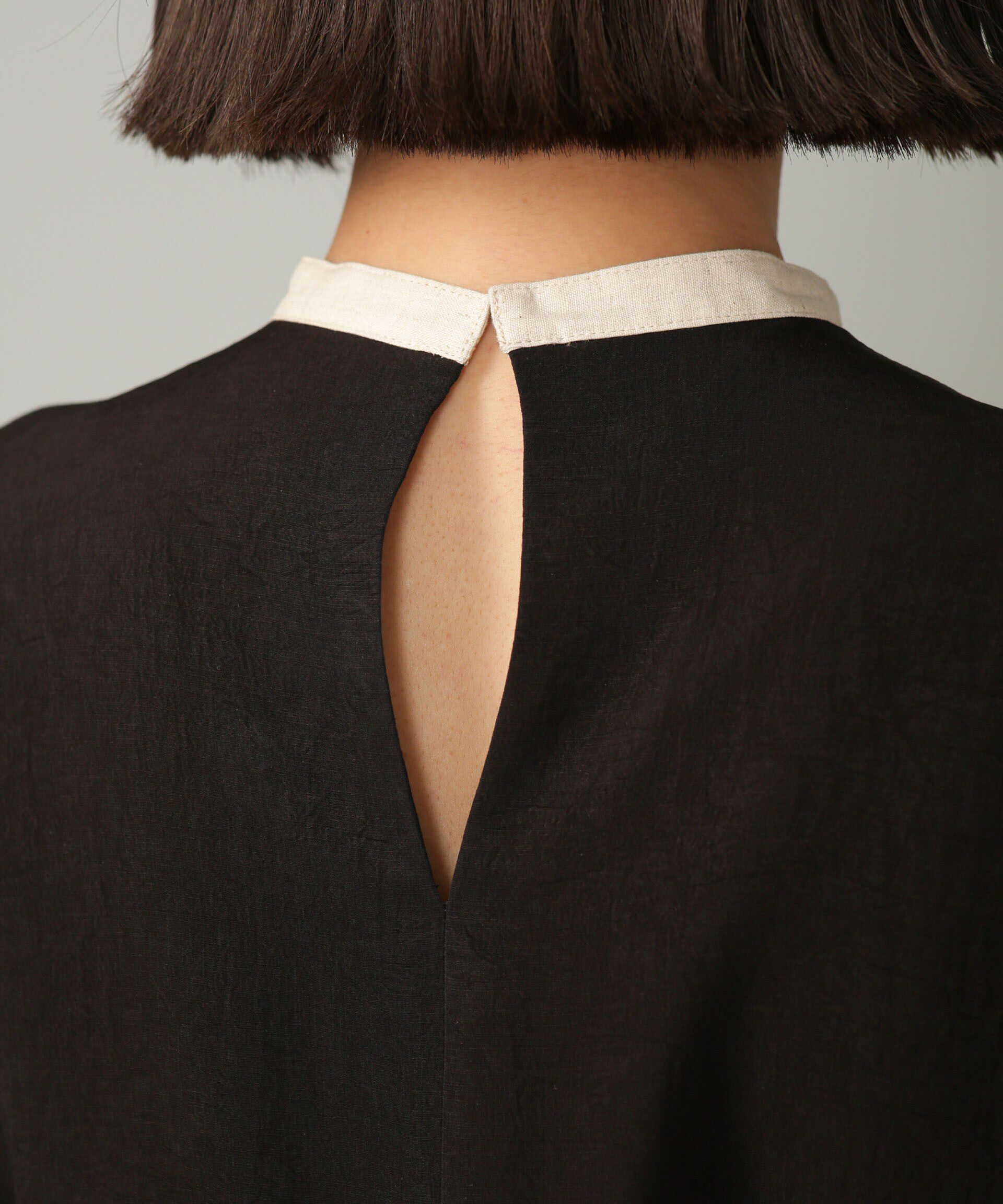 nano･universe「スラブワッシャー　配色トリミングミニワンピース」|ワンピース|