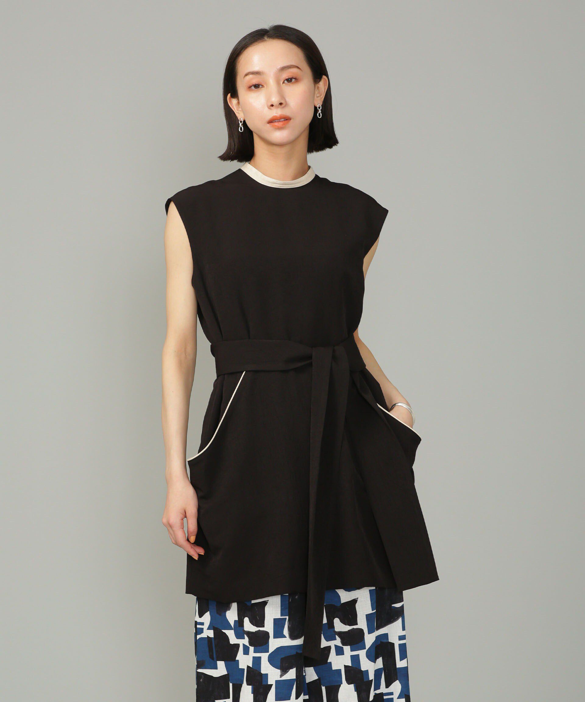 nano･universe「スラブワッシャー　配色トリミングミニワンピース」|ワンピース|