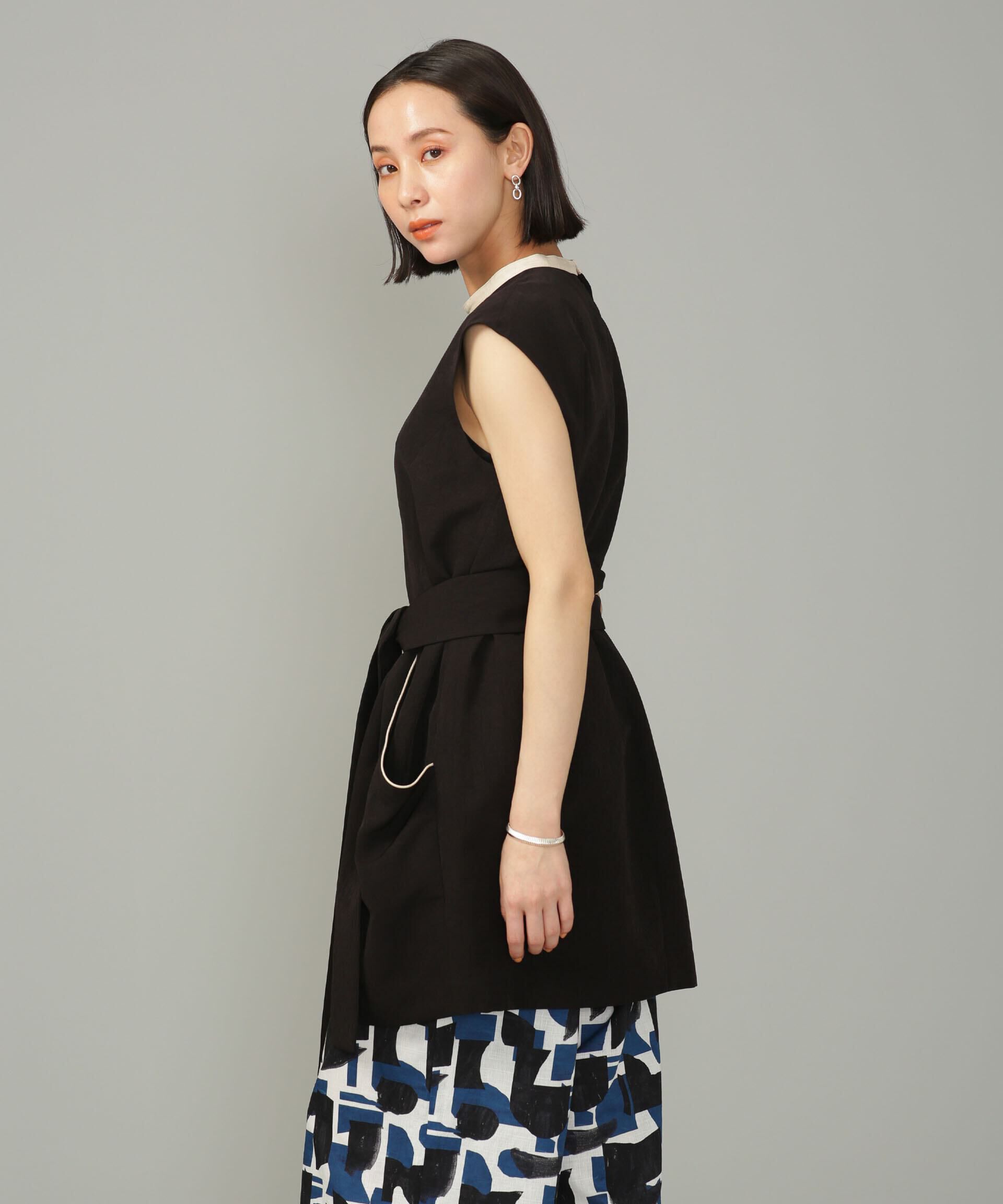 nano･universe「スラブワッシャー　配色トリミングミニワンピース」|ワンピース|