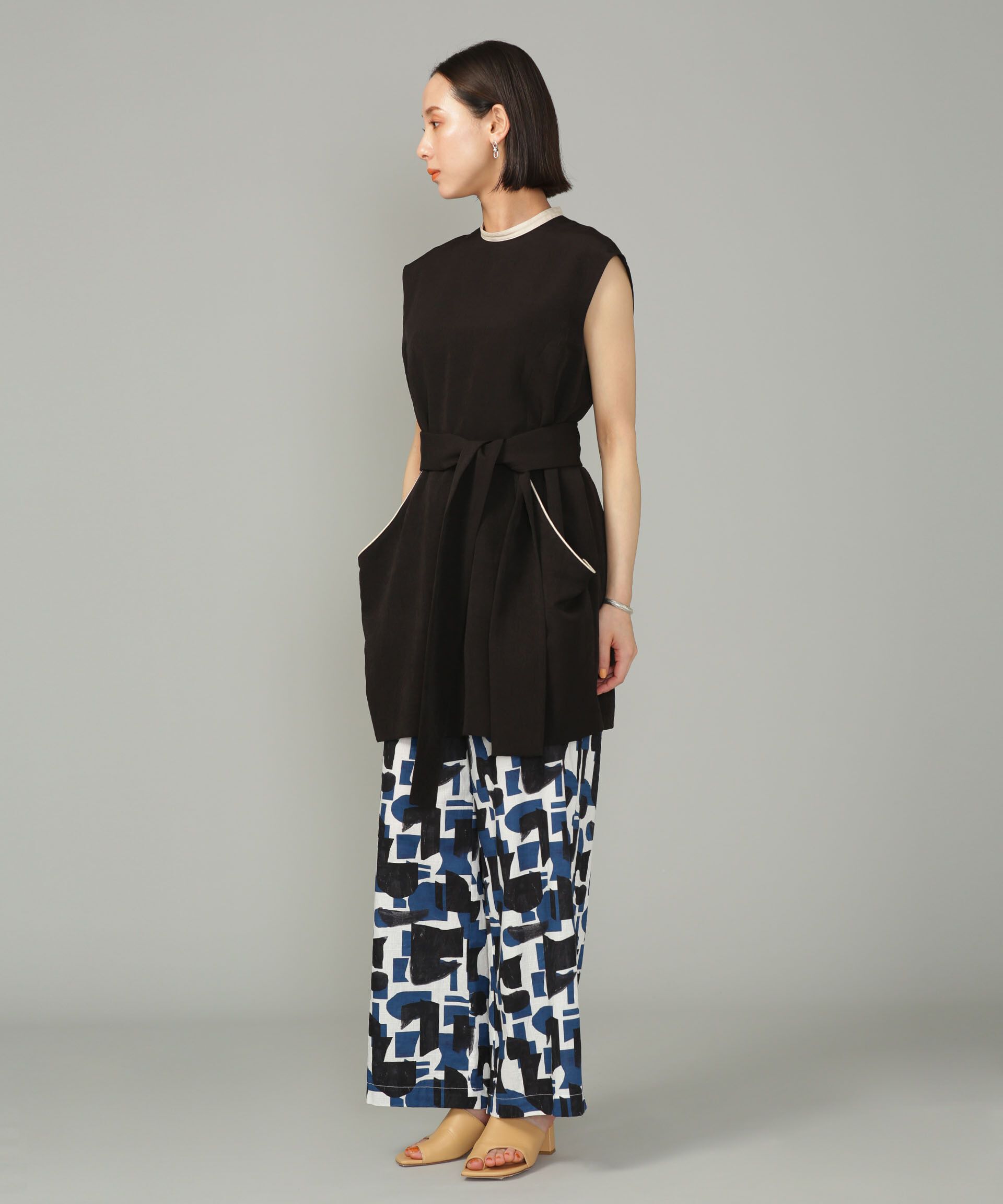 nano･universe「スラブワッシャー　配色トリミングミニワンピース」|ワンピース|