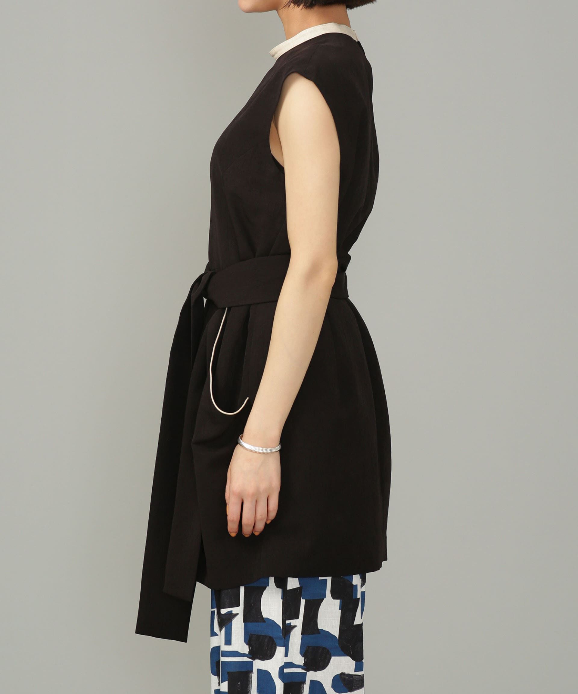 nano･universe「スラブワッシャー　配色トリミングミニワンピース」|ワンピース|