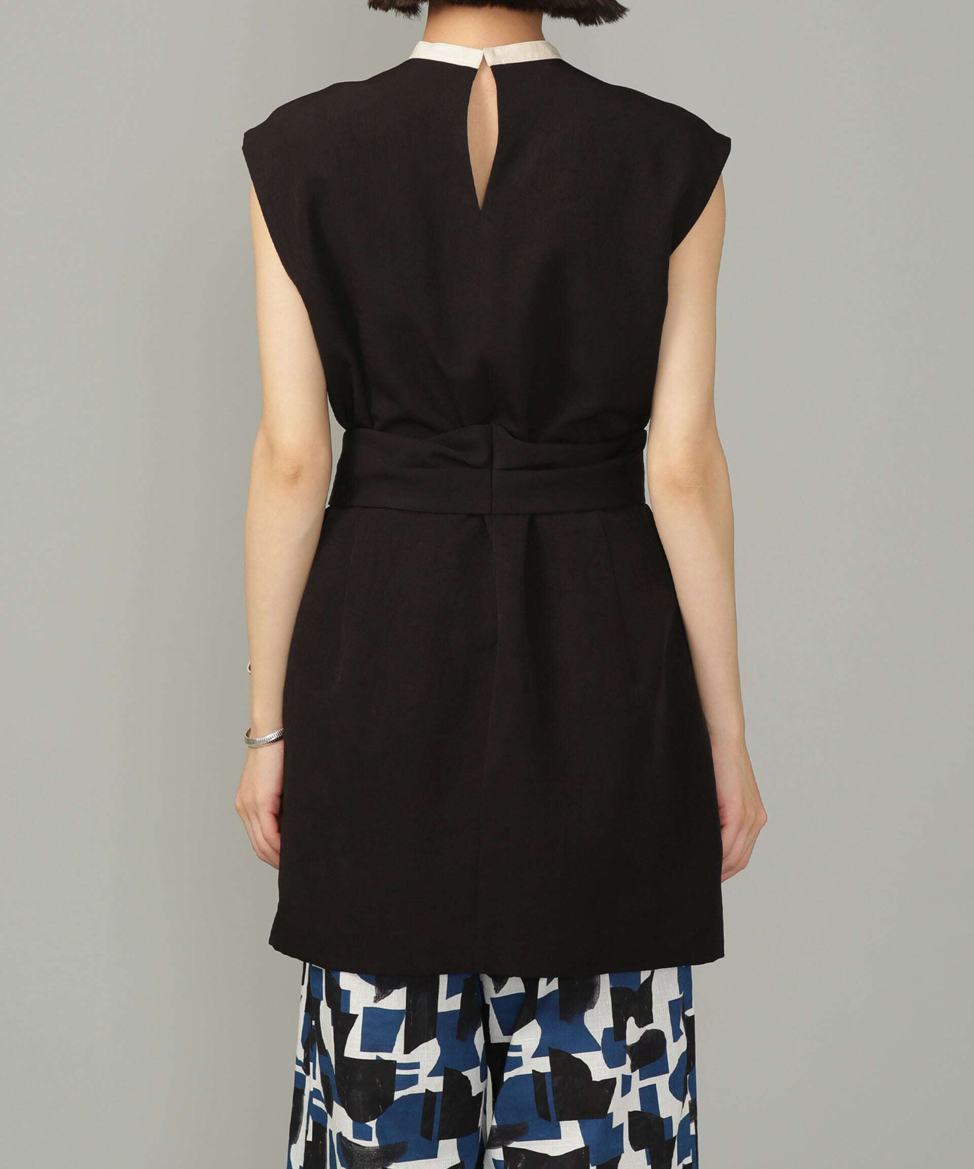 nano･universe「スラブワッシャー　配色トリミングミニワンピース」|ワンピース|