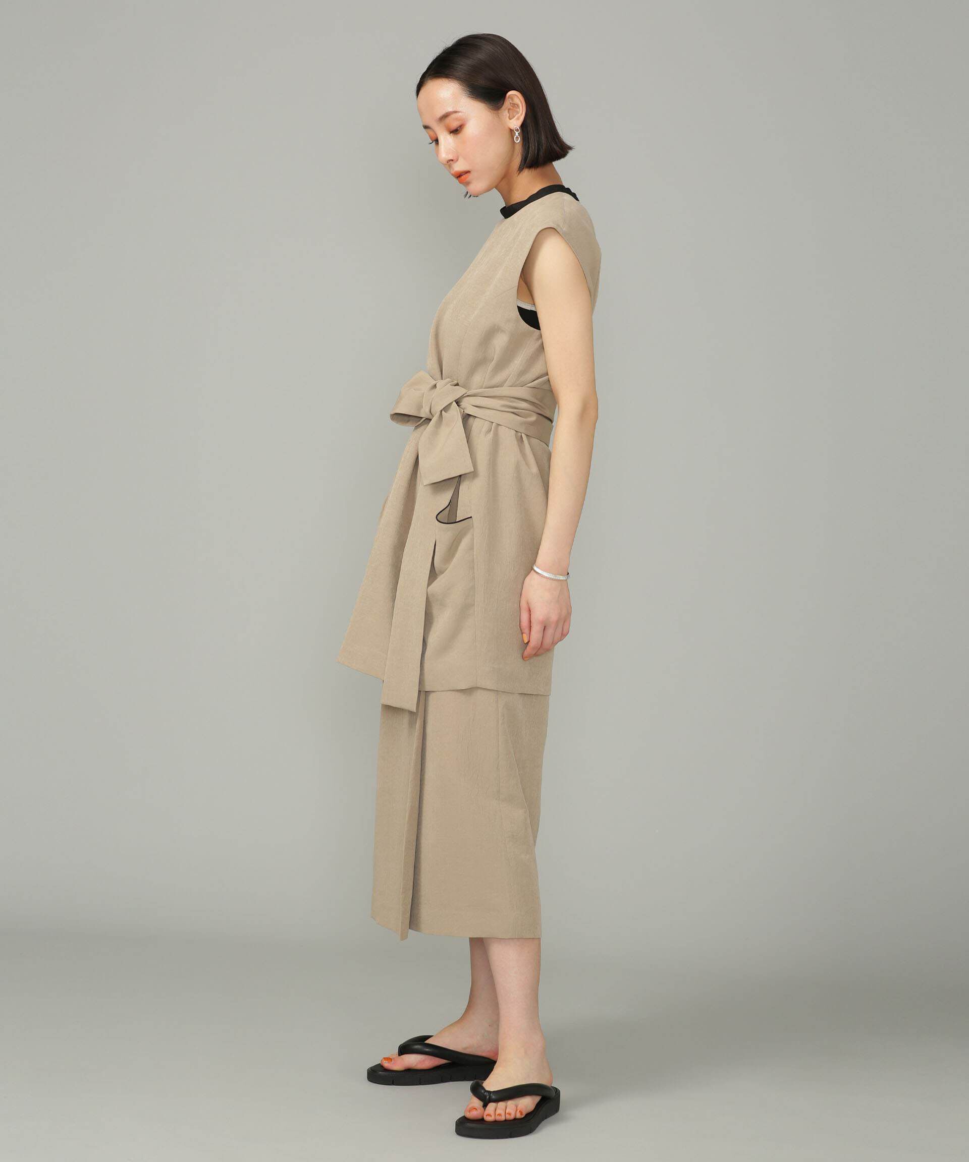 nano･universe「スラブワッシャー　配色トリミングミニワンピース」|ワンピース|