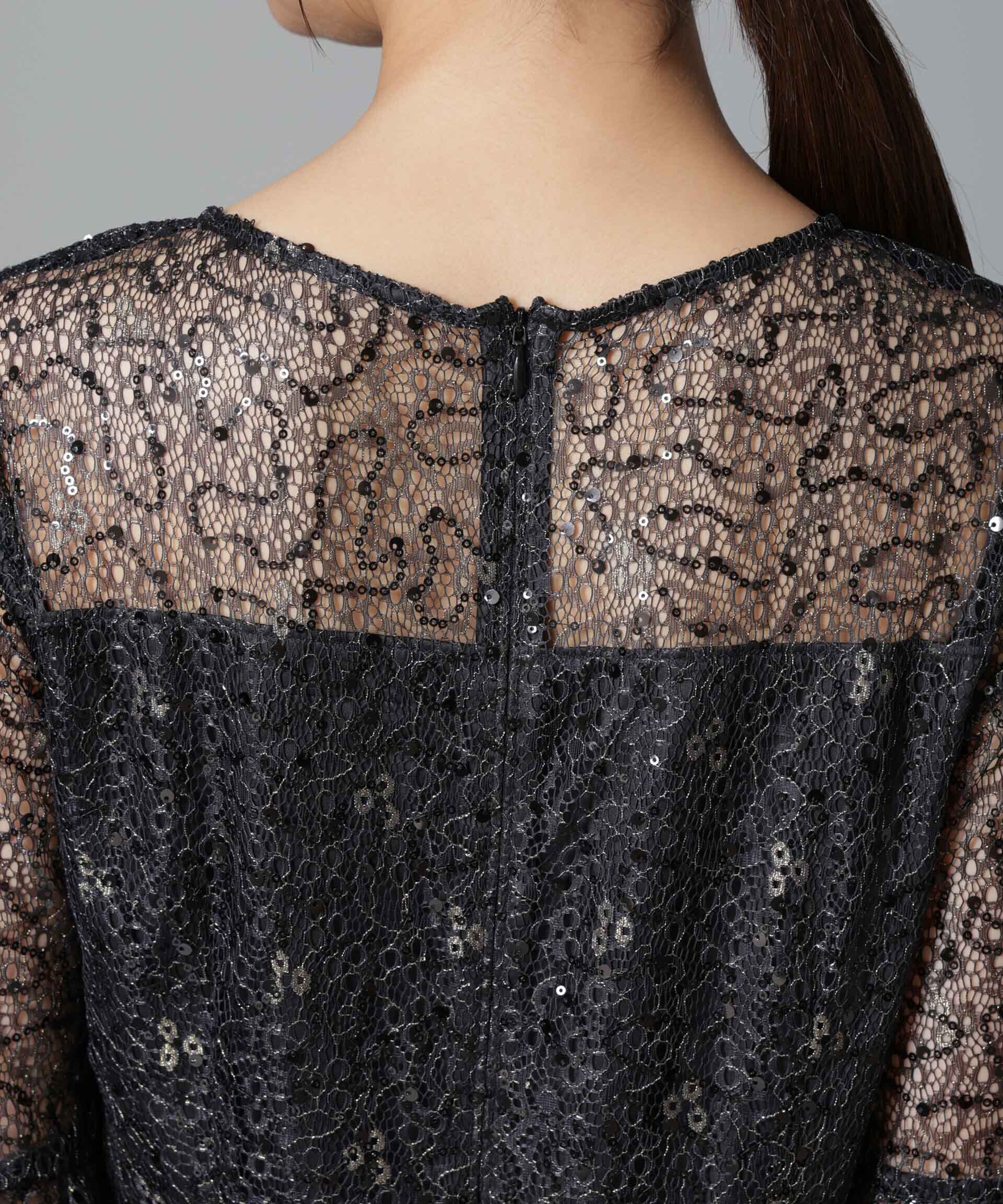 nano･universe「troisiemechaco/SPANGLE LACE ワンピース」|ワンピース|