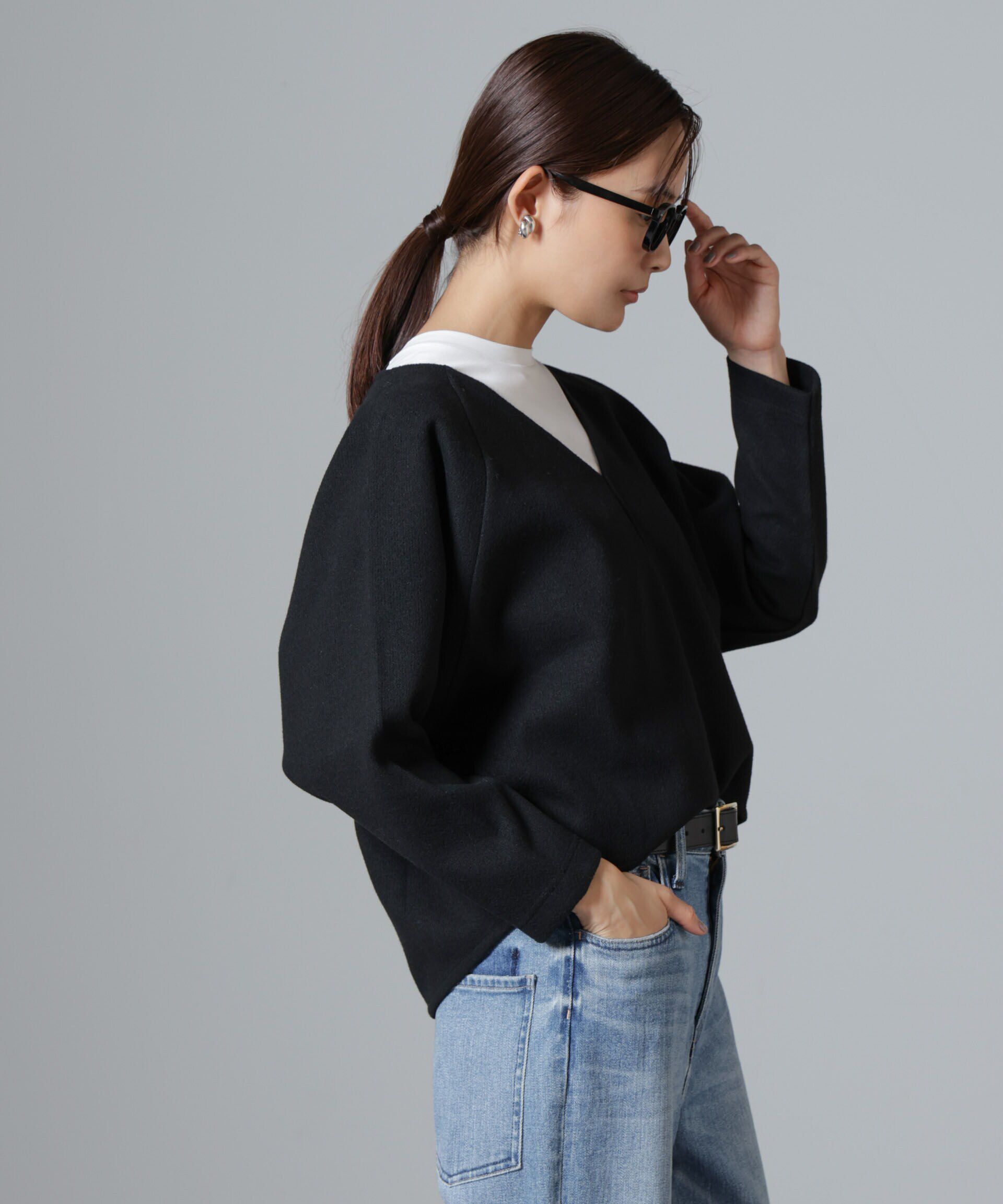 nano･universe「ウールライクニードルパンチプルオーバー(セットアップ可)」|Tシャツ・カットソー|