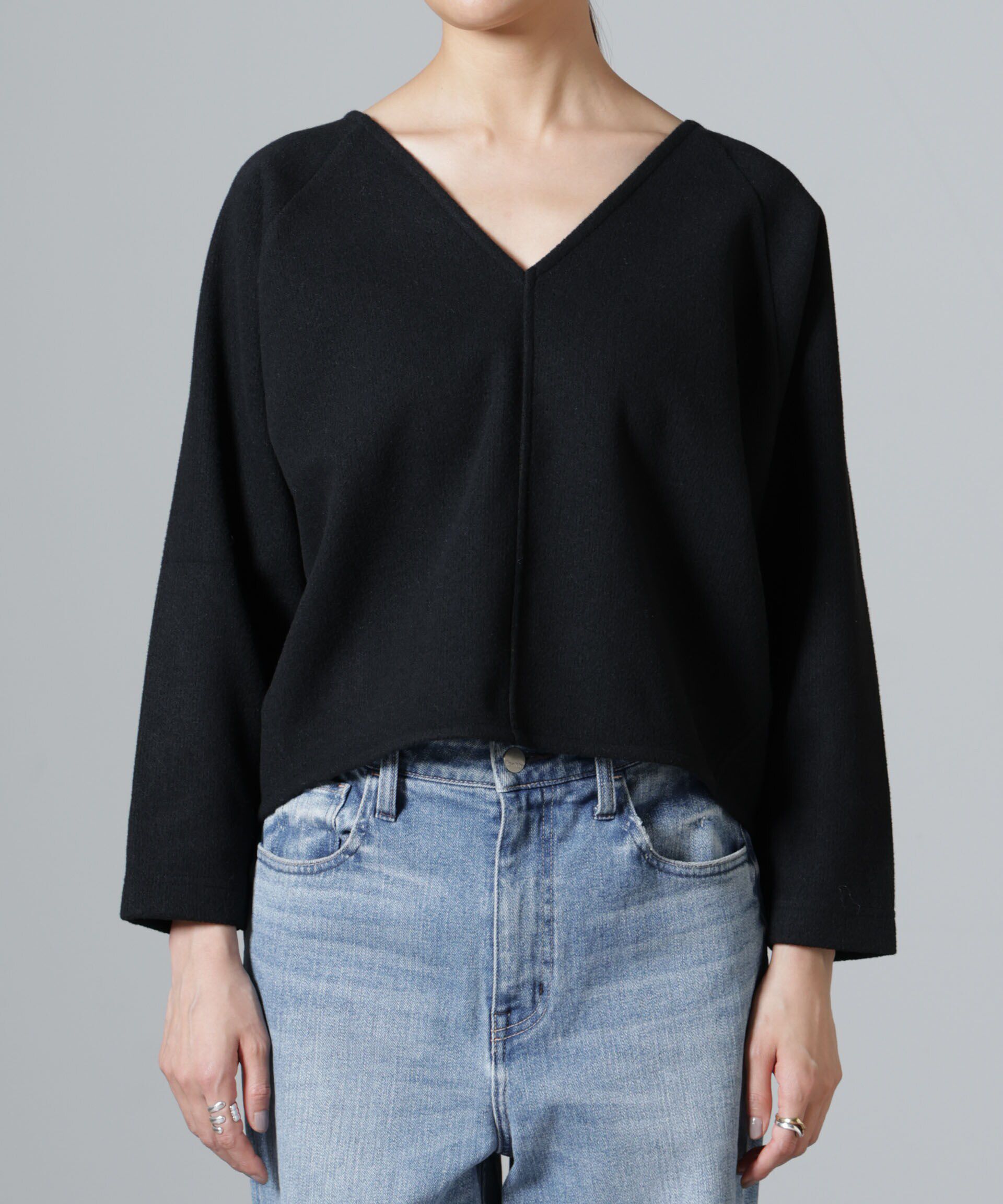 nano･universe「ウールライクニードルパンチプルオーバー(セットアップ可)」|Tシャツ・カットソー|