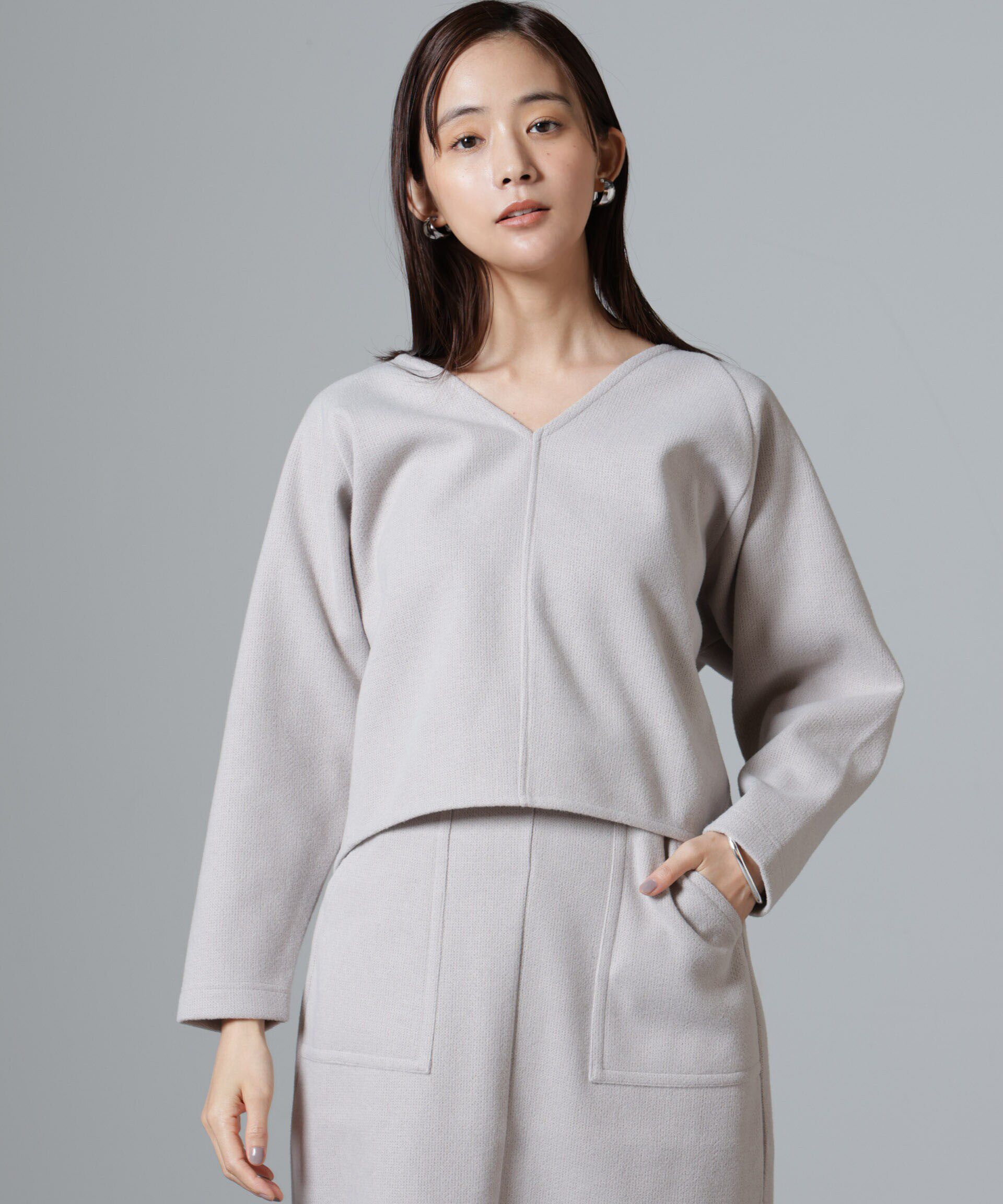 nano･universe「ウールライクニードルパンチプルオーバー(セットアップ可)」|Tシャツ・カットソー|