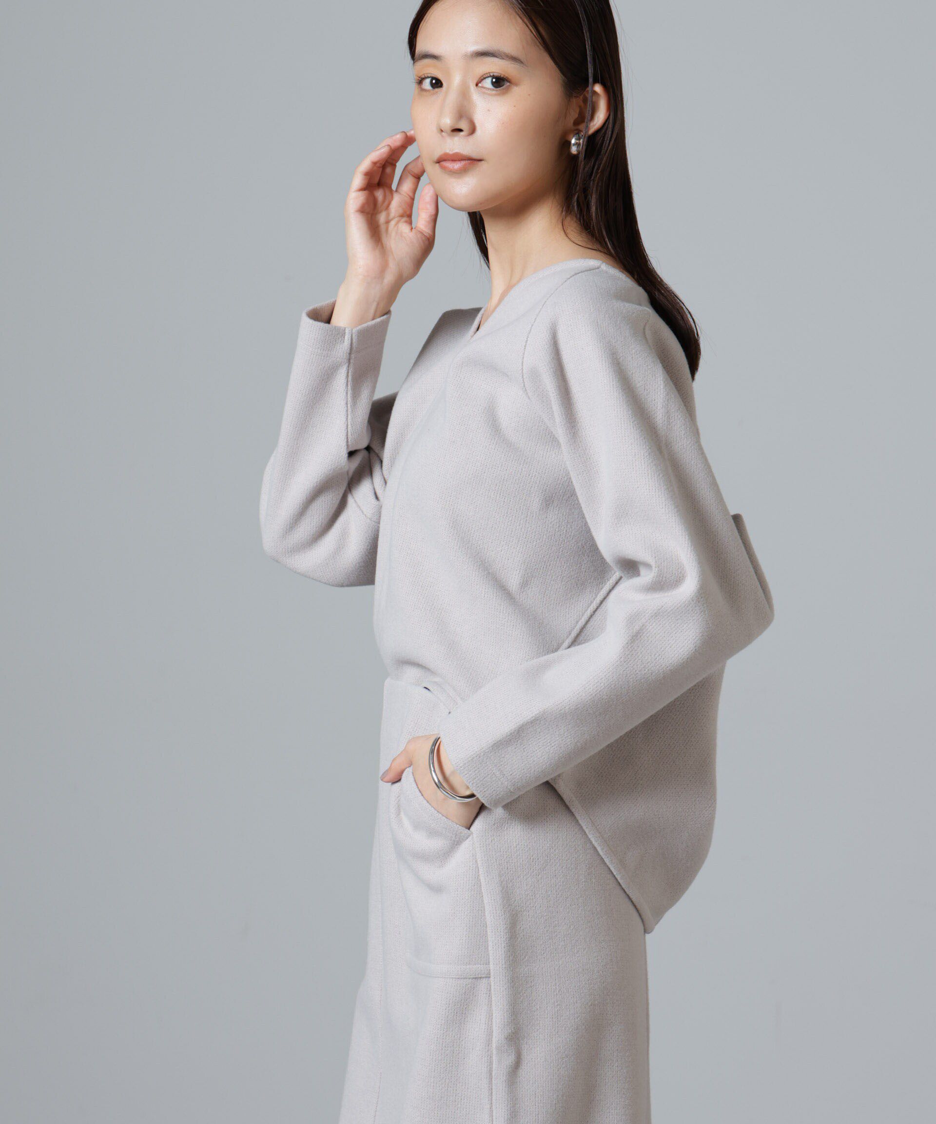 nano･universe「ウールライクニードルパンチプルオーバー(セットアップ可)」|Tシャツ・カットソー|