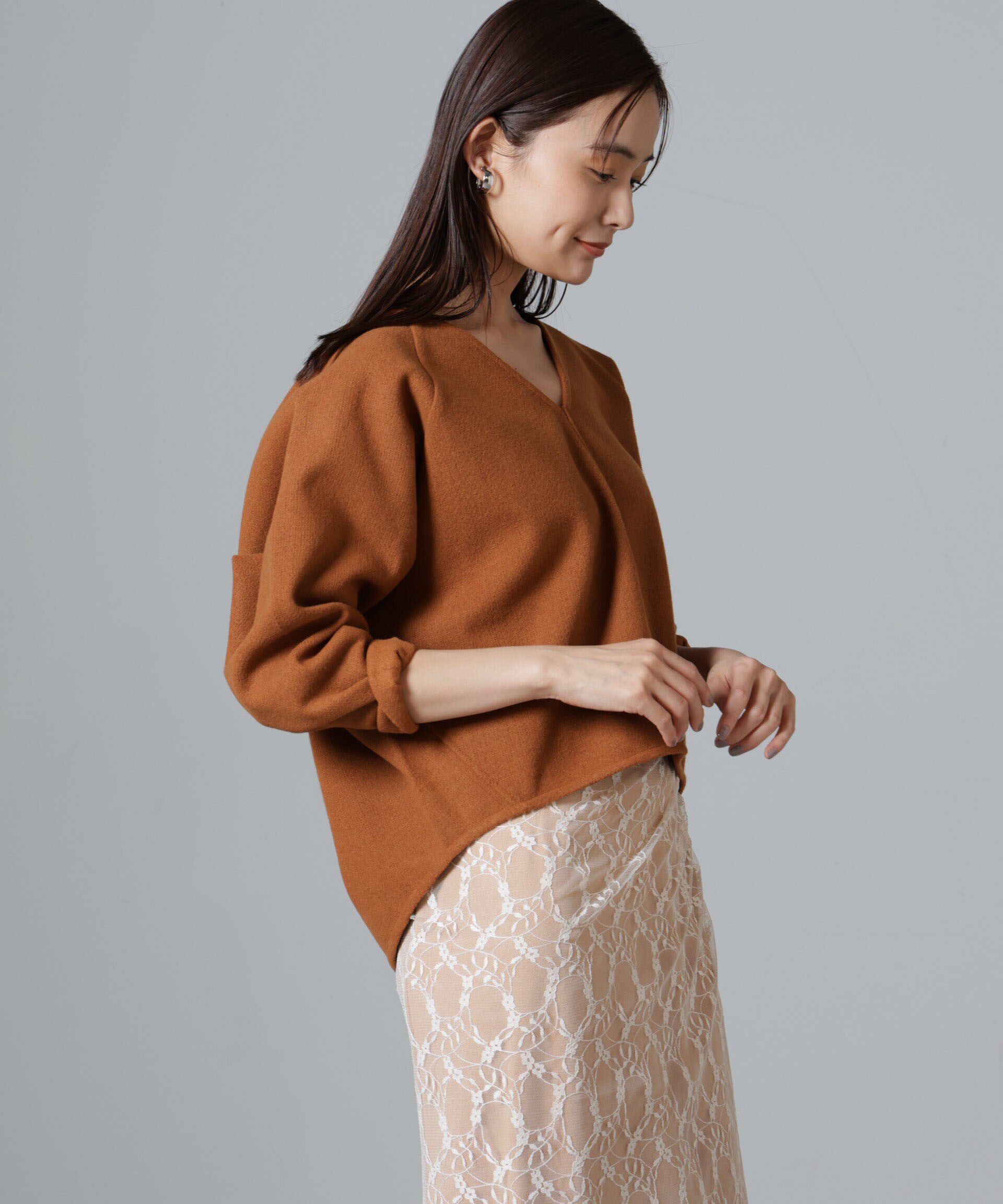 nano･universe「ウールライクニードルパンチプルオーバー(セットアップ可)」|Tシャツ・カットソー|