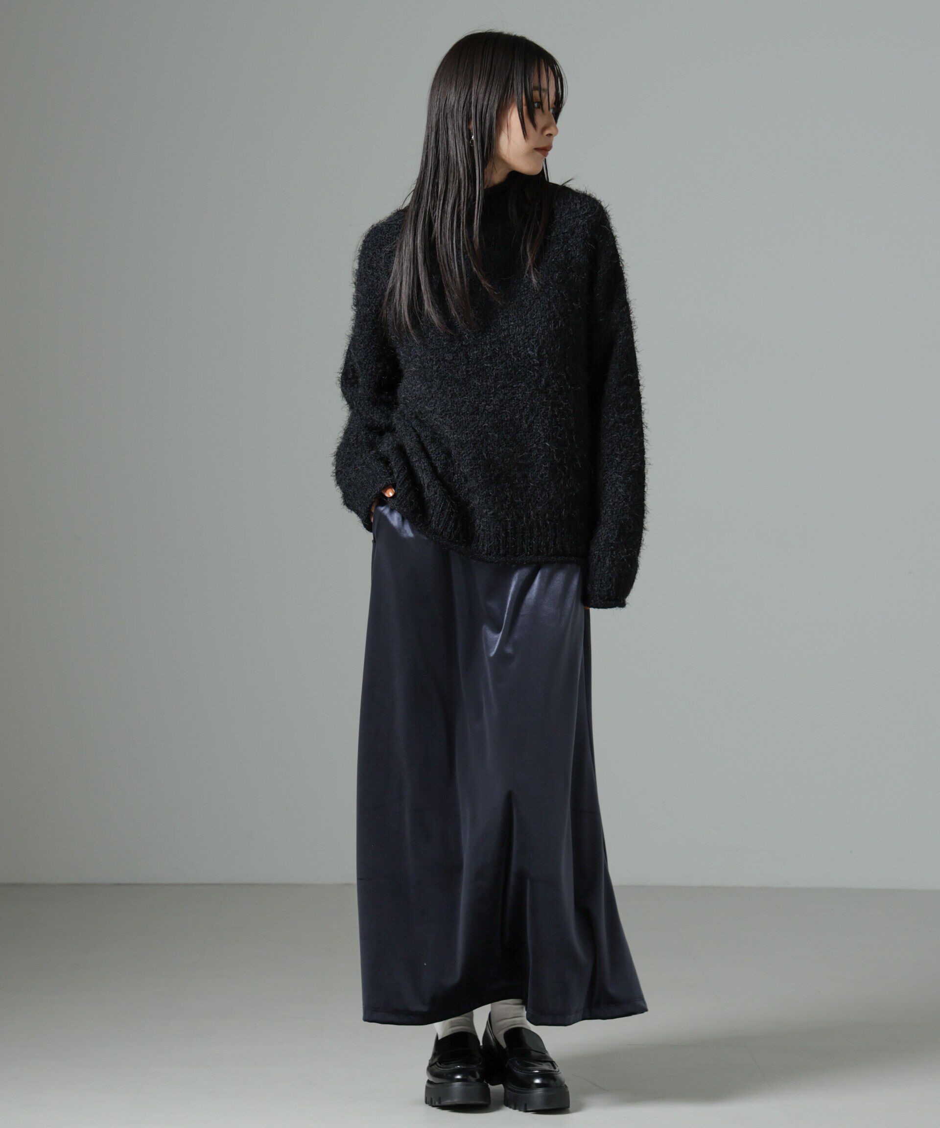 nano･universe「ベロアロングスカート」|スカート|