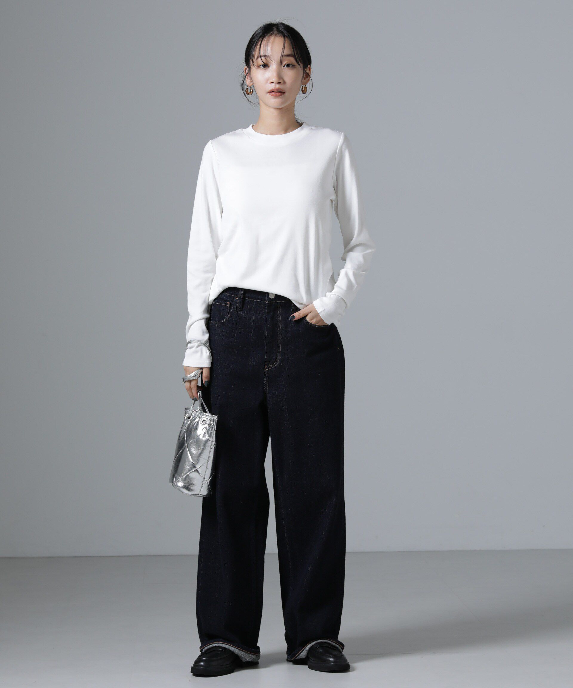 nano･universe「ジンジャー吸湿発熱抗菌防臭クルーネックカットソー」|Tシャツ・カットソー|