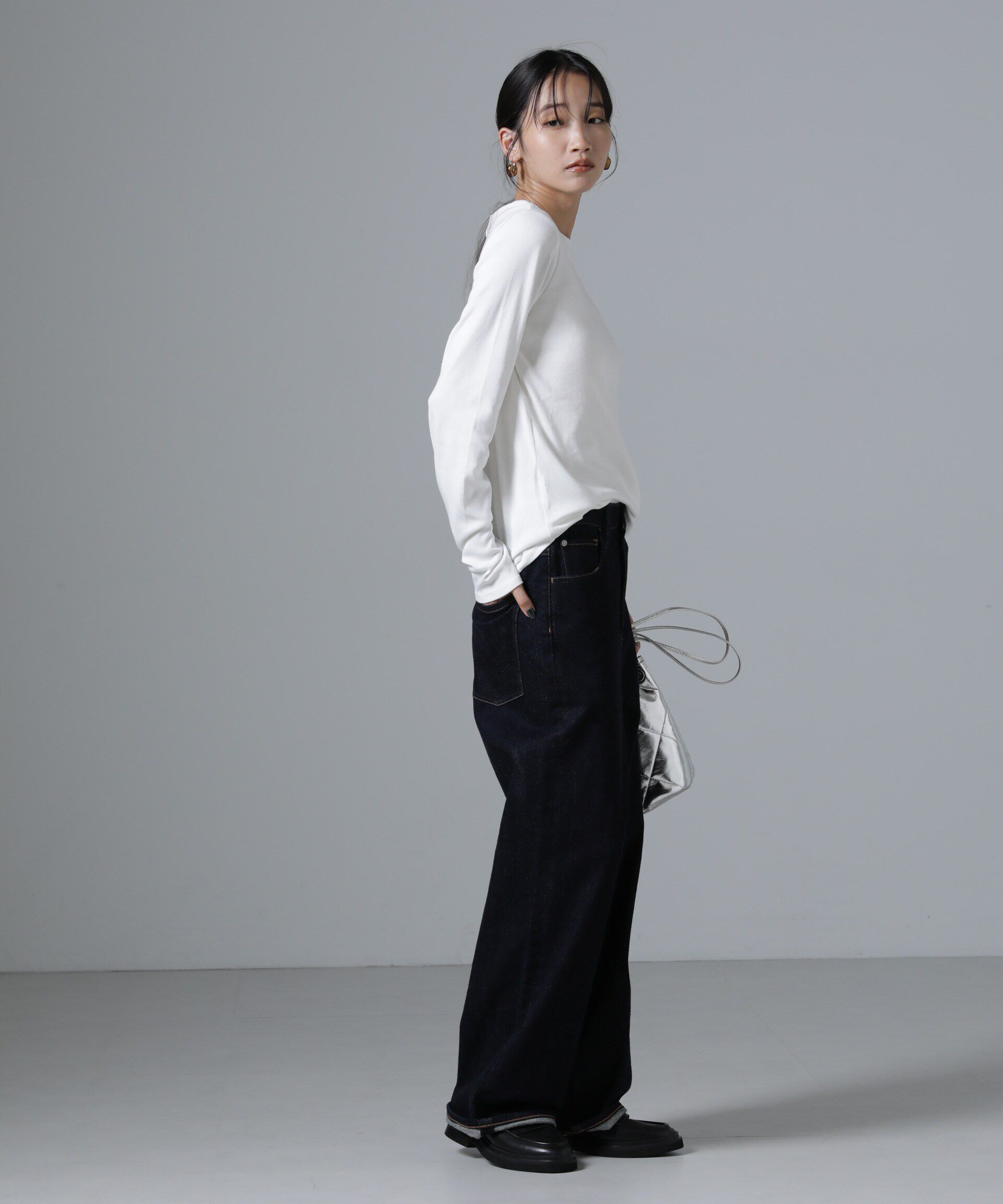 nano･universe「ジンジャー吸湿発熱抗菌防臭クルーネックカットソー」|Tシャツ・カットソー|