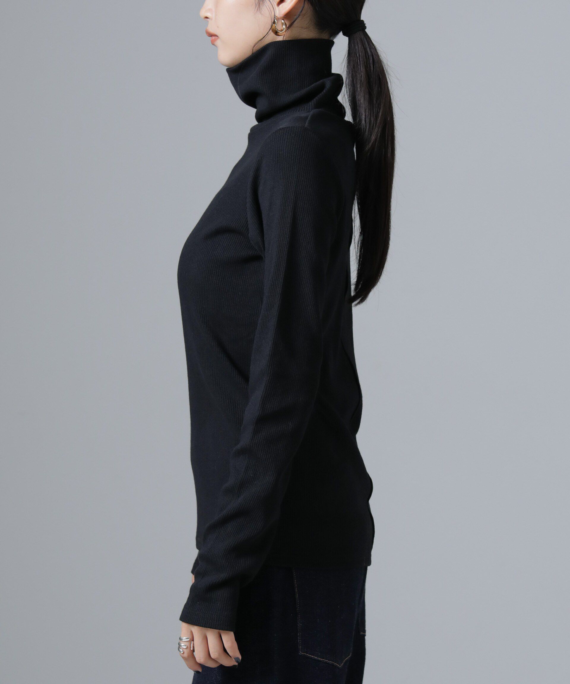 nano･universe「ジンジャー吸湿発熱抗菌防臭タートルネックカットソー」|Tシャツ・カットソー|