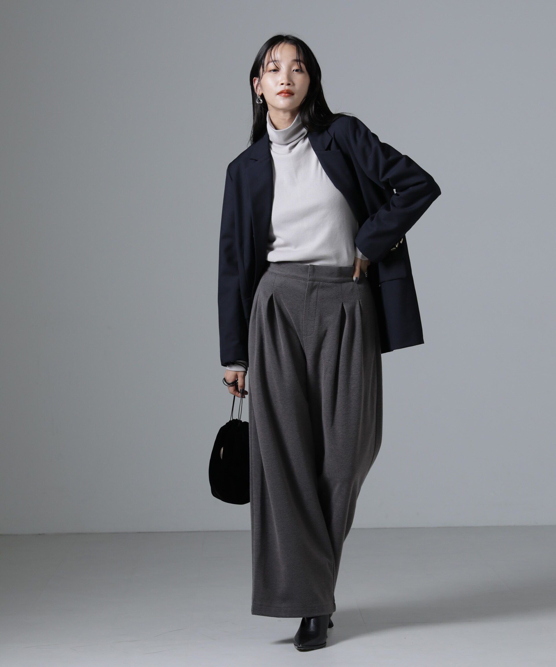 nano･universe「ジンジャー吸湿発熱抗菌防臭タートルネックカットソー」|Tシャツ・カットソー|