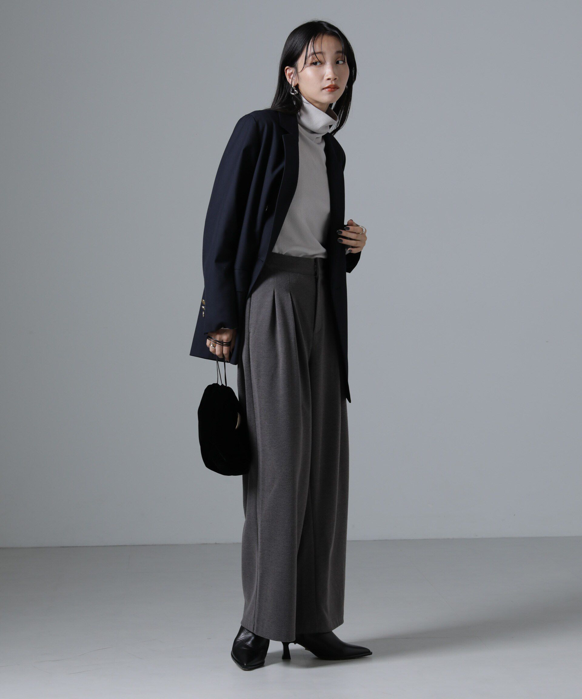 nano･universe「ジンジャー吸湿発熱抗菌防臭タートルネックカットソー」|Tシャツ・カットソー|