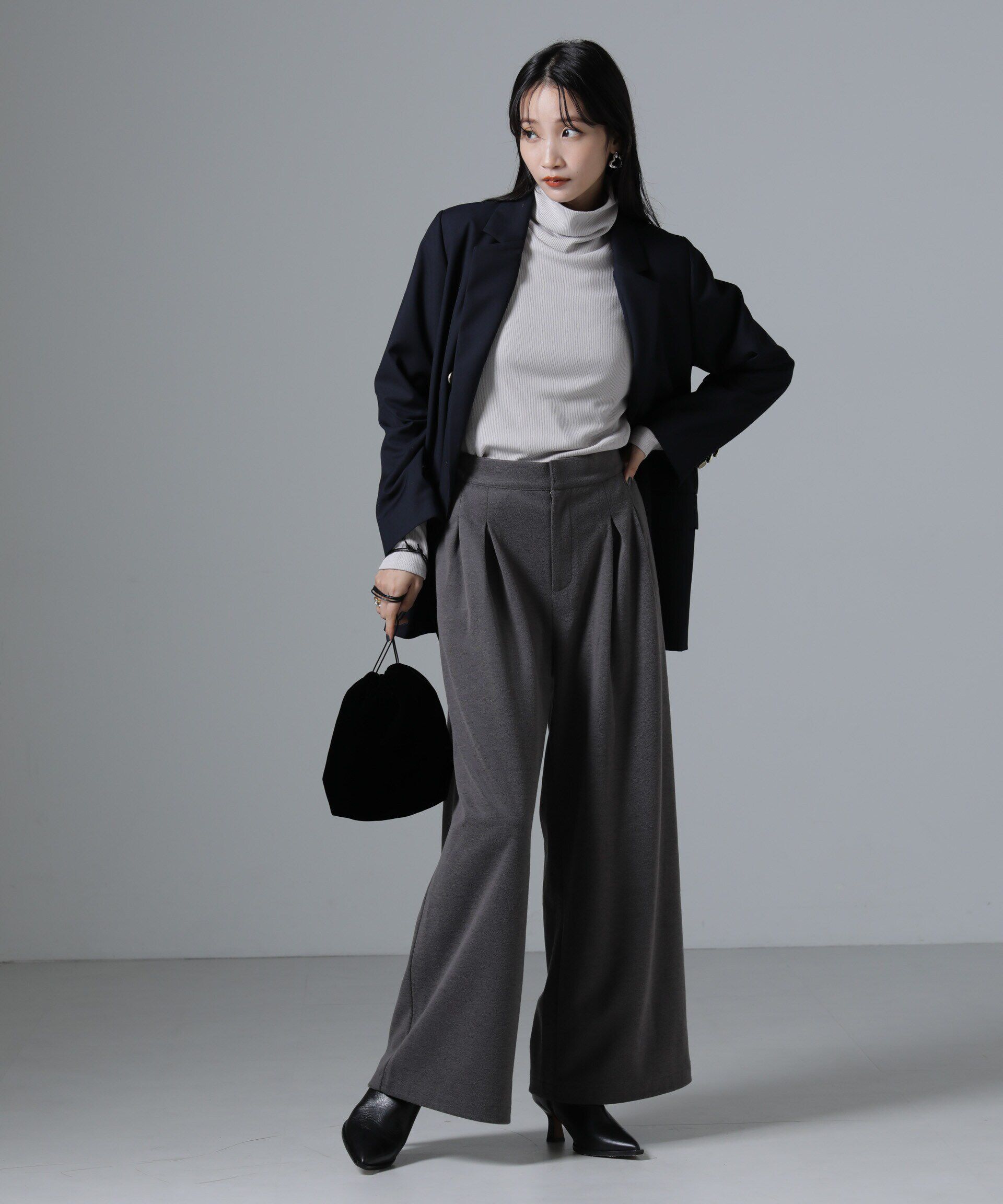 nano･universe「ジンジャー吸湿発熱抗菌防臭タートルネックカットソー」|Tシャツ・カットソー|