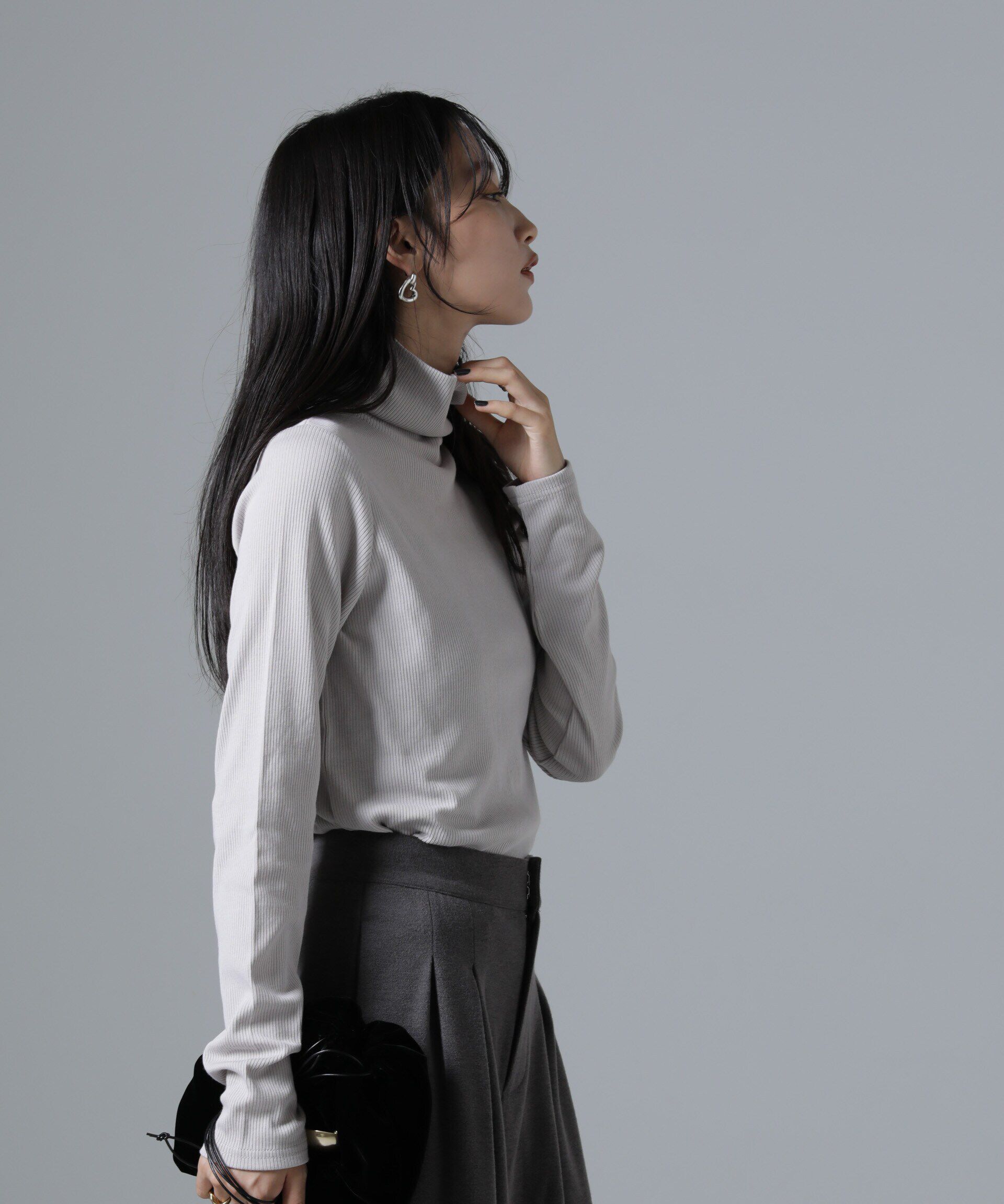 nano･universe「ジンジャー吸湿発熱抗菌防臭タートルネックカットソー」|Tシャツ・カットソー|