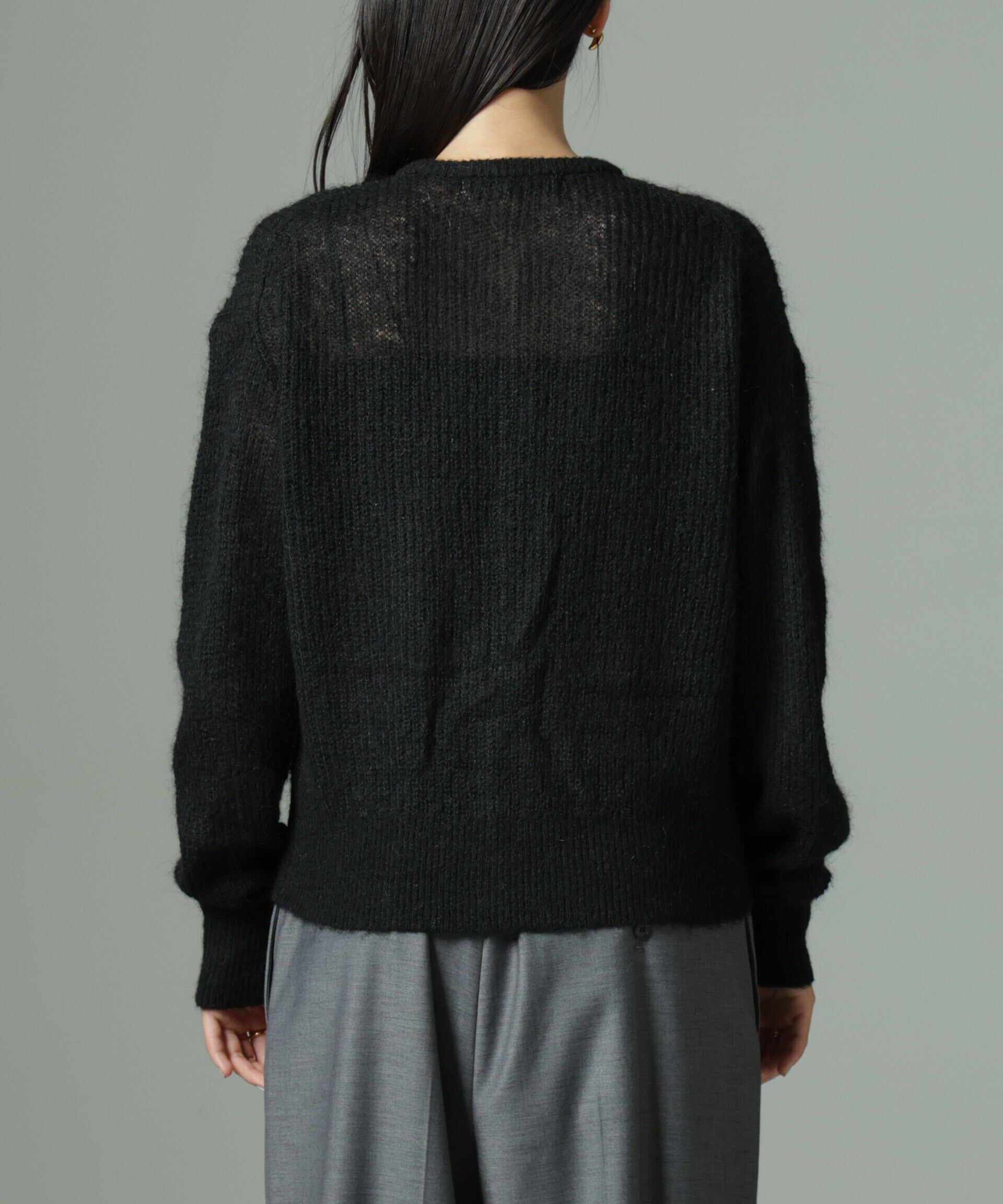 nano･universe「モヘヤ混クルーネックニットカーディガン(セットアップ可)」|ニット・セーター|