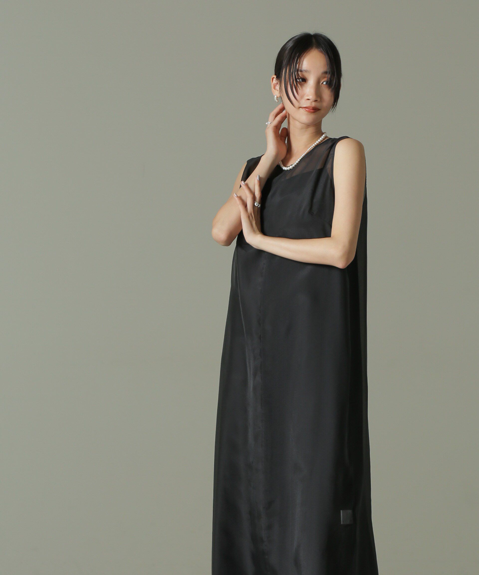 nano･universe「シアードレス&キャミソールワンピースセット」|ワンピース|