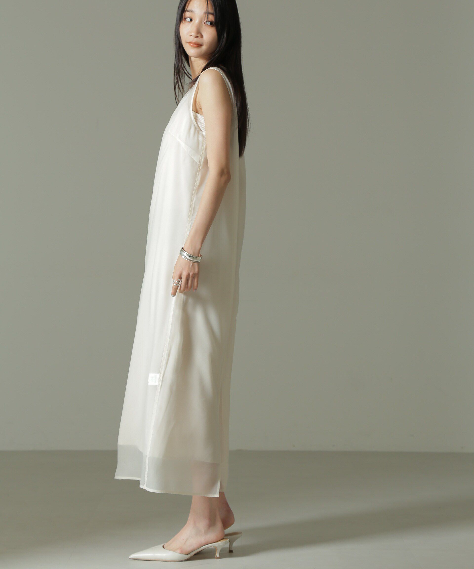 nano･universe「シアードレス&キャミソールワンピースセット」|ワンピース|