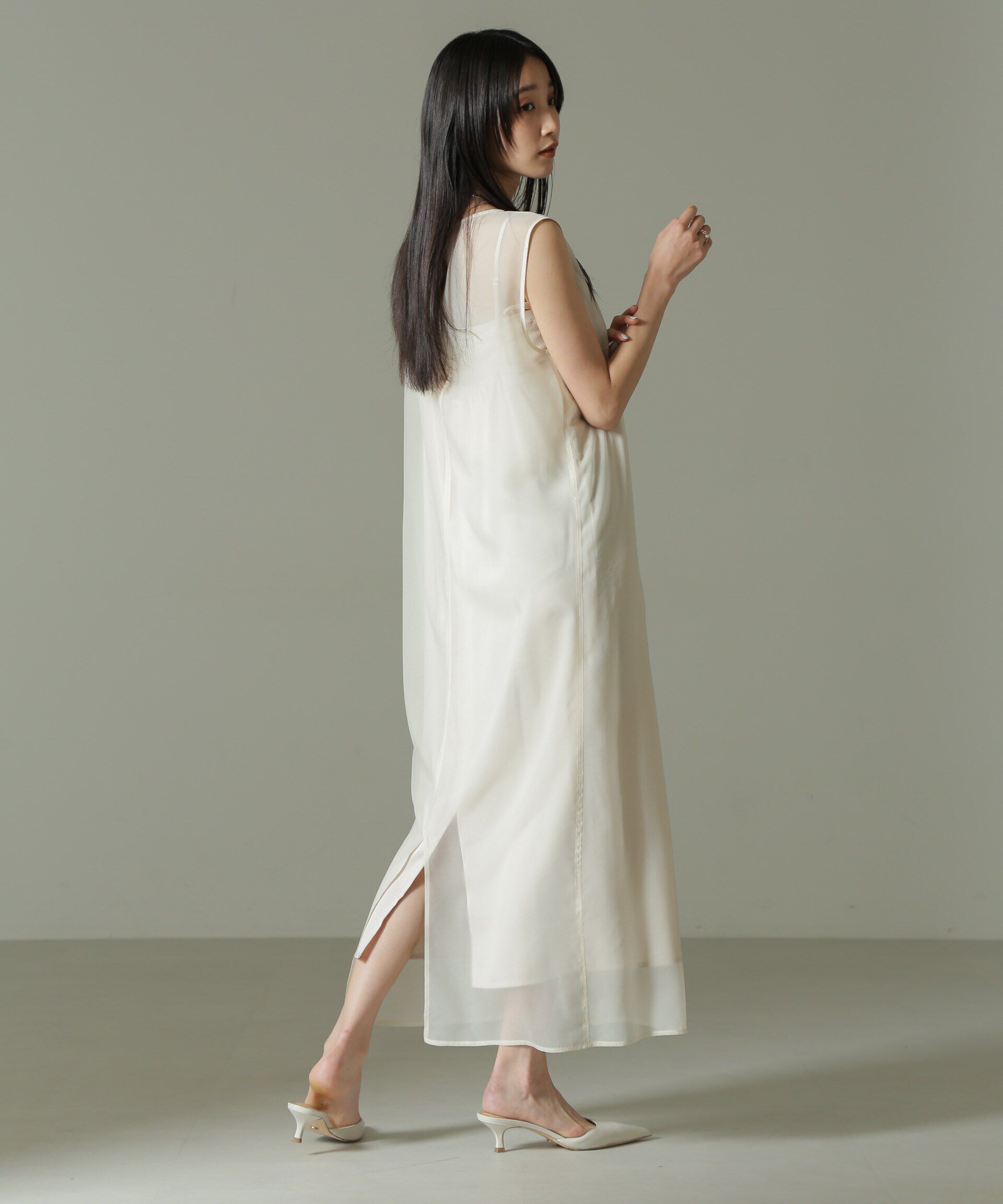 nano･universe「シアードレス&キャミソールワンピースセット」|ワンピース|