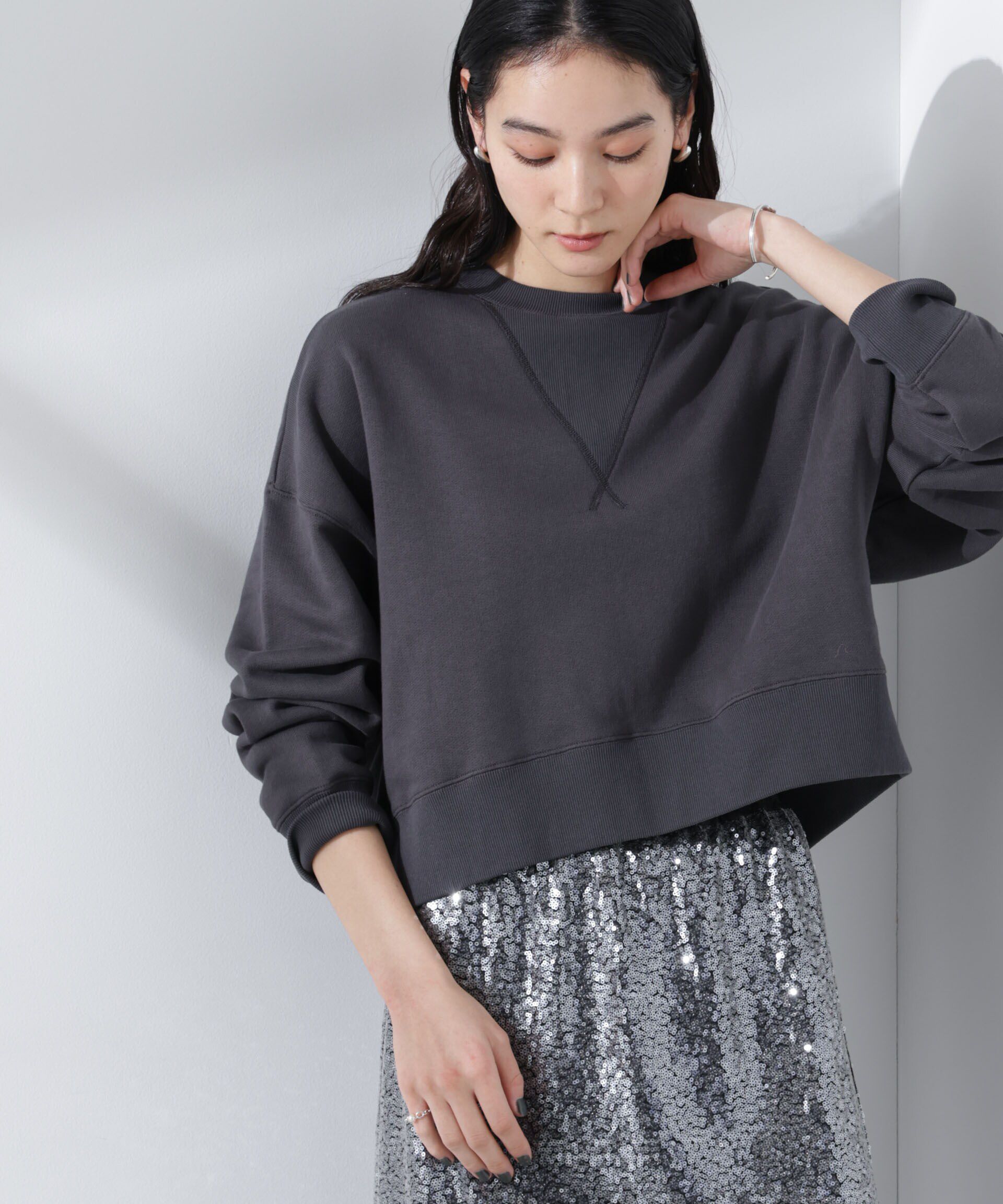 nano･universe「ワイドスリーブスウェットトップス」|Tシャツ・カットソー|