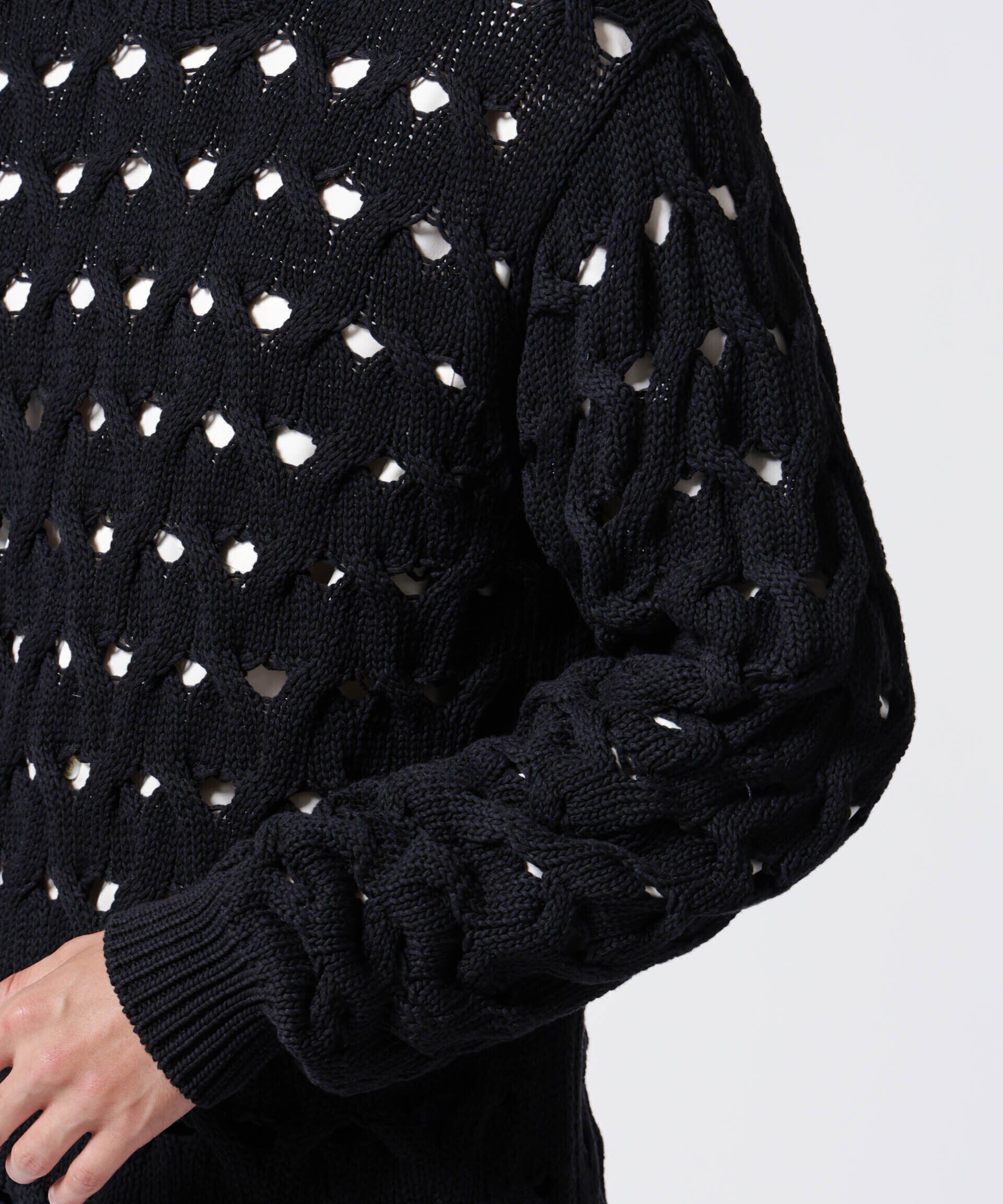 nano･universe「「ASSEMBLANC」リリーヤーンアイレットケーブルプルオーバー」|ニット・セーター|