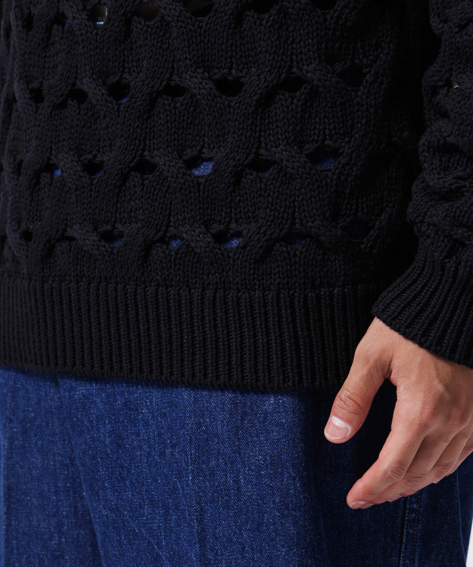 nano･universe「「ASSEMBLANC」リリーヤーンアイレットケーブルプルオーバー」|ニット・セーター|