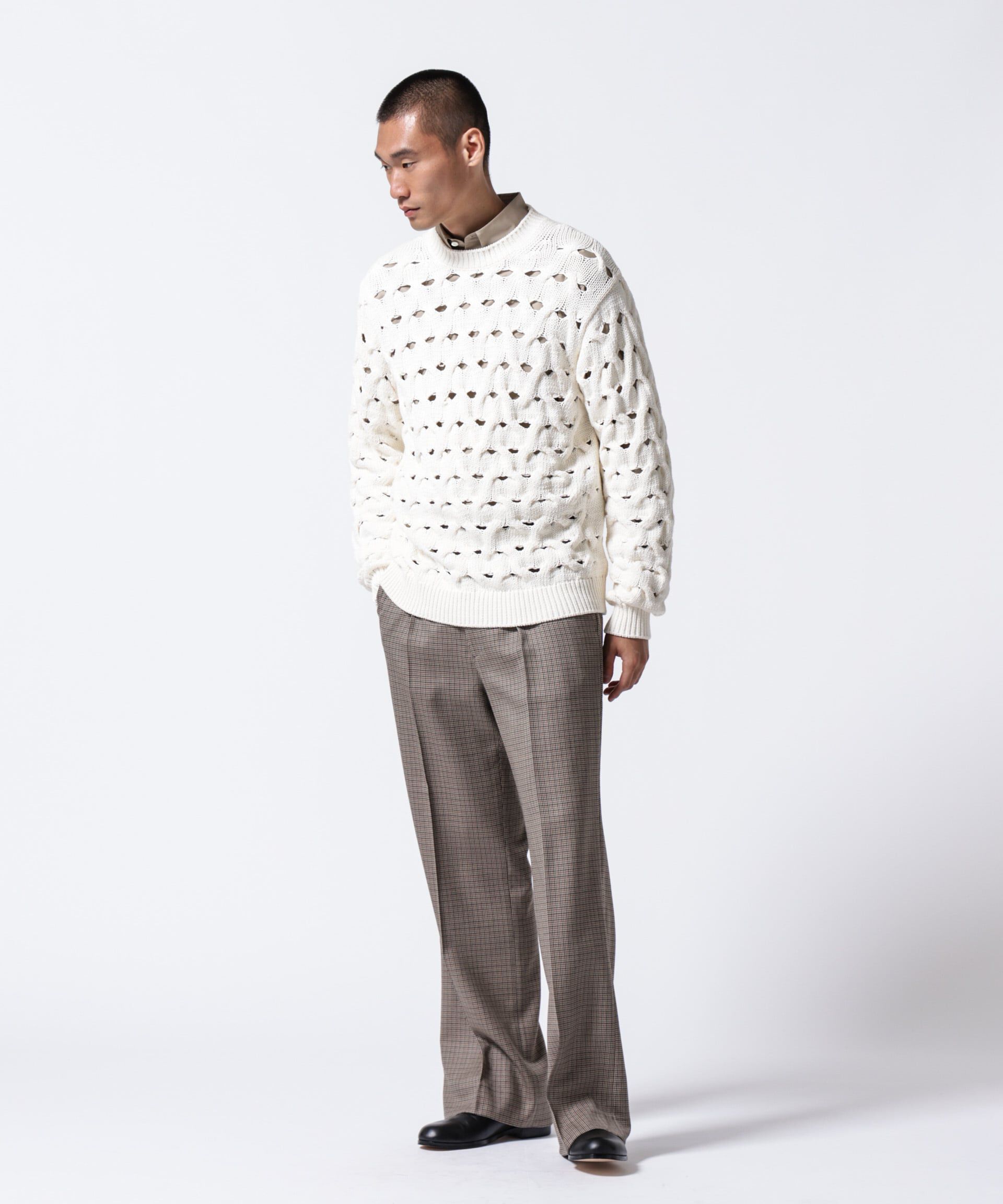 nano･universe「「ASSEMBLANC」リリーヤーンアイレットケーブルプルオーバー」|ニット・セーター|