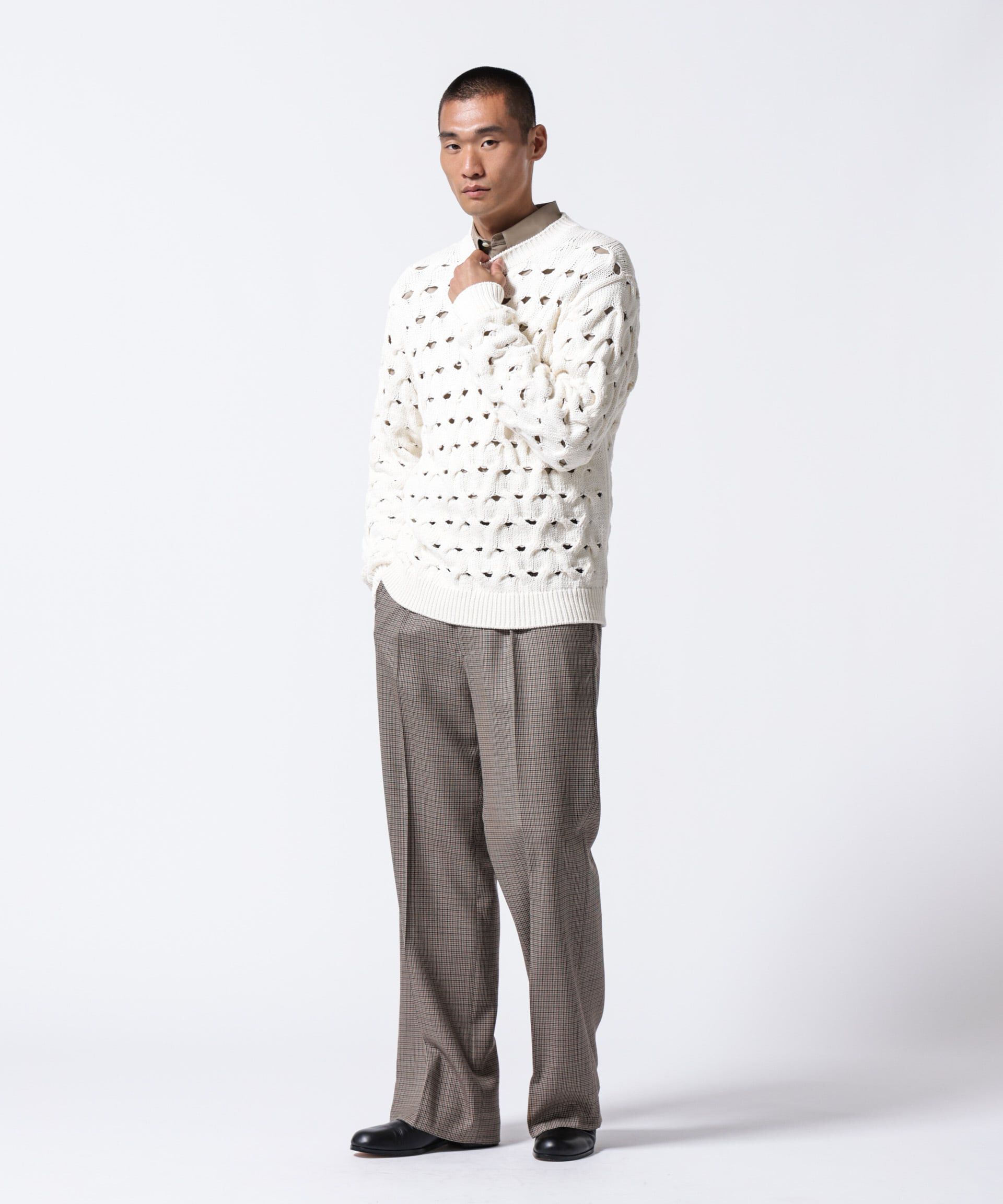 nano･universe「「ASSEMBLANC」リリーヤーンアイレットケーブルプルオーバー」|ニット・セーター|