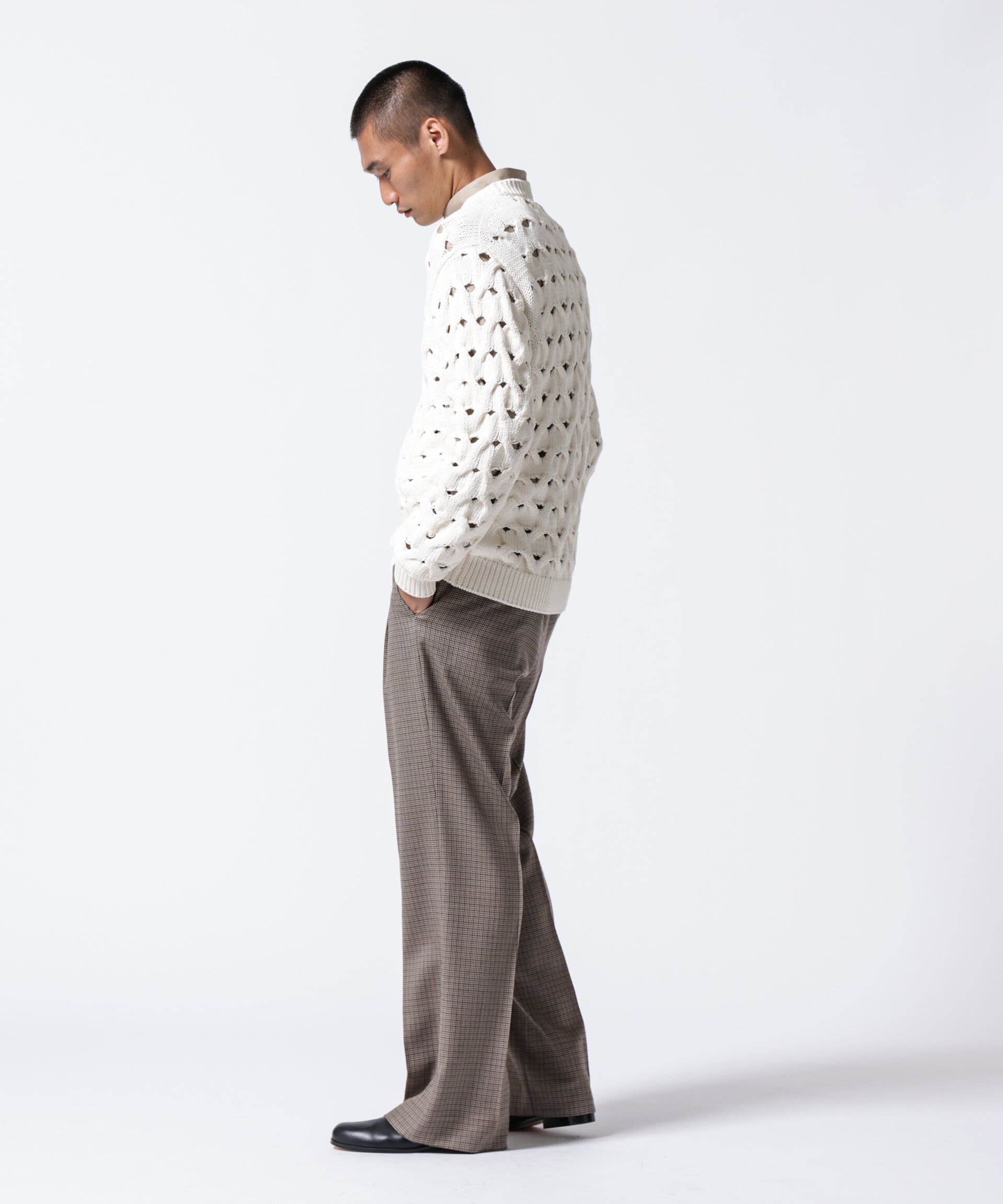 nano･universe「「ASSEMBLANC」リリーヤーンアイレットケーブルプルオーバー」|ニット・セーター|