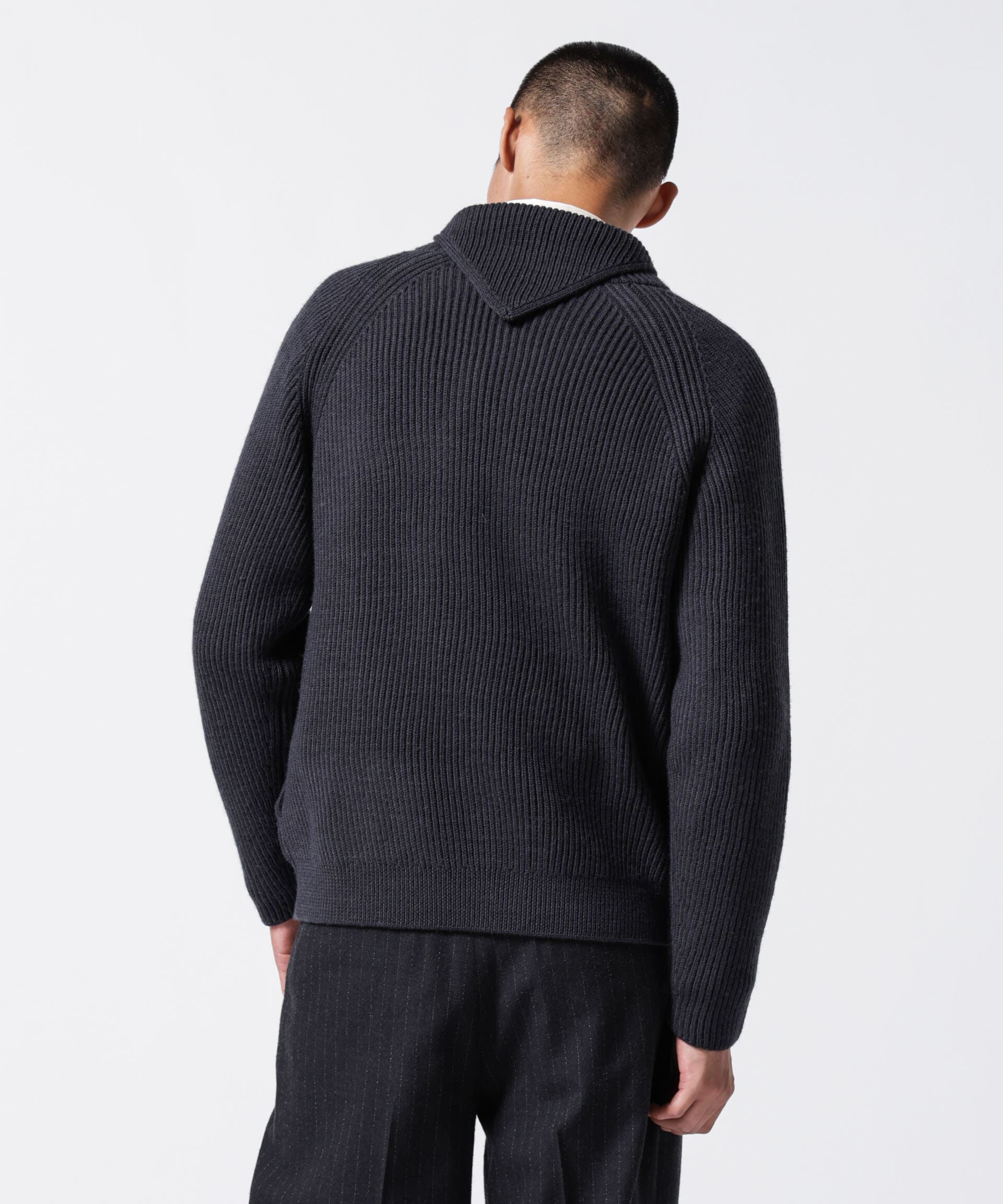 nano･universe「「ASSEMBLANC」フレンチウールスカーフカラージップニット」|ニット・セーター|