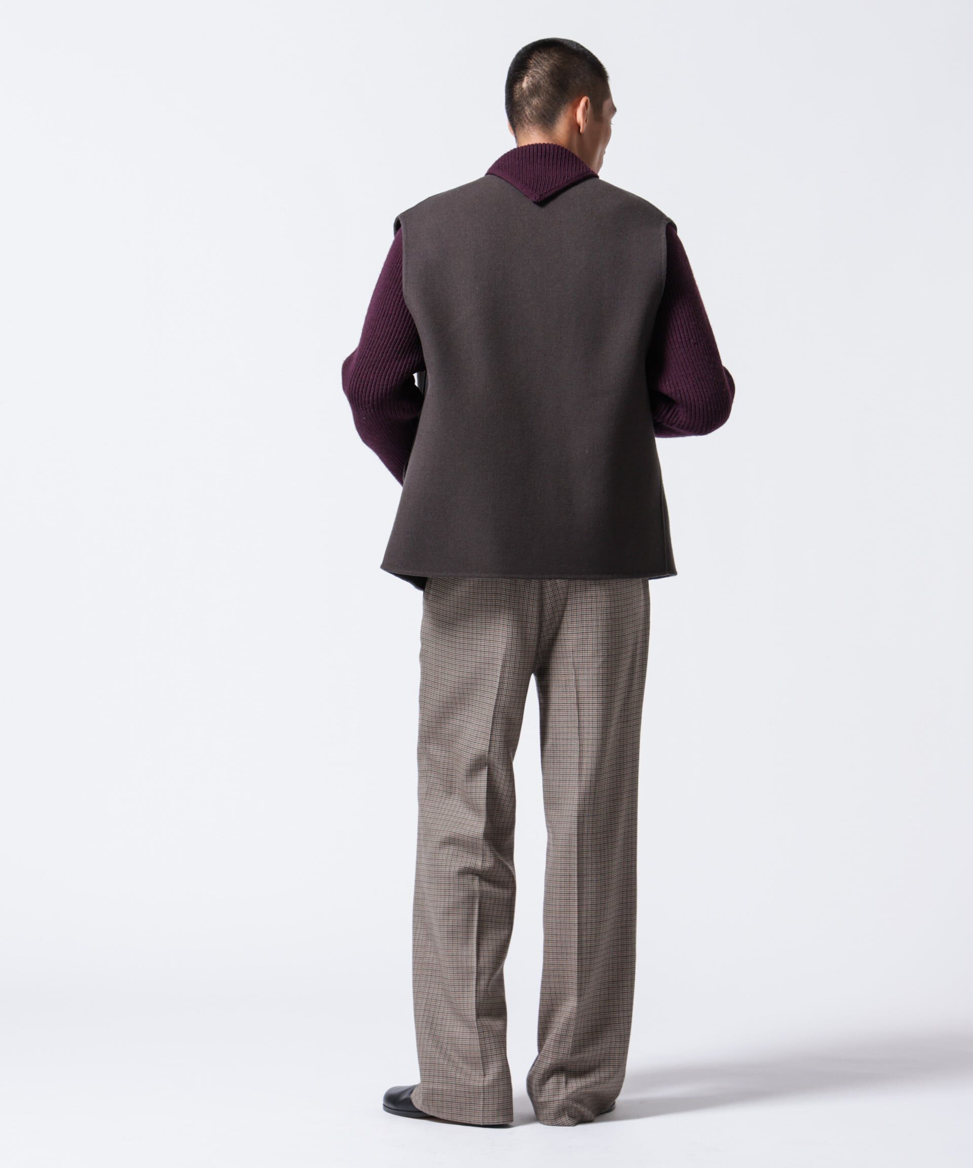 nano･universe「「ASSEMBLANC」フレンチウールスカーフカラージップニット」|ニット・セーター|