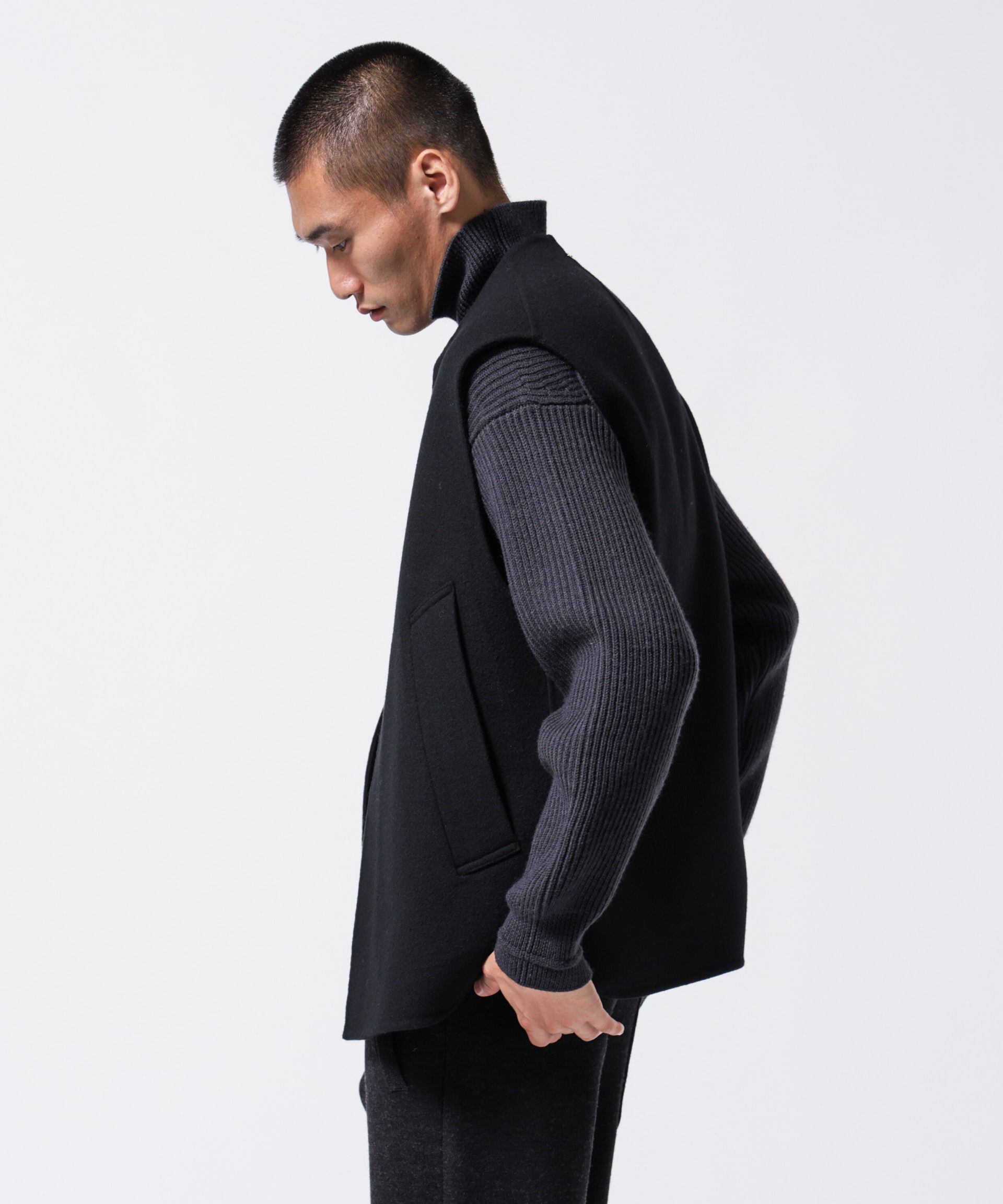 nano･universe「「ASSEMBLANC」フレンチウールアゼ編みハイネックプルオーバー」|ニット・セーター|