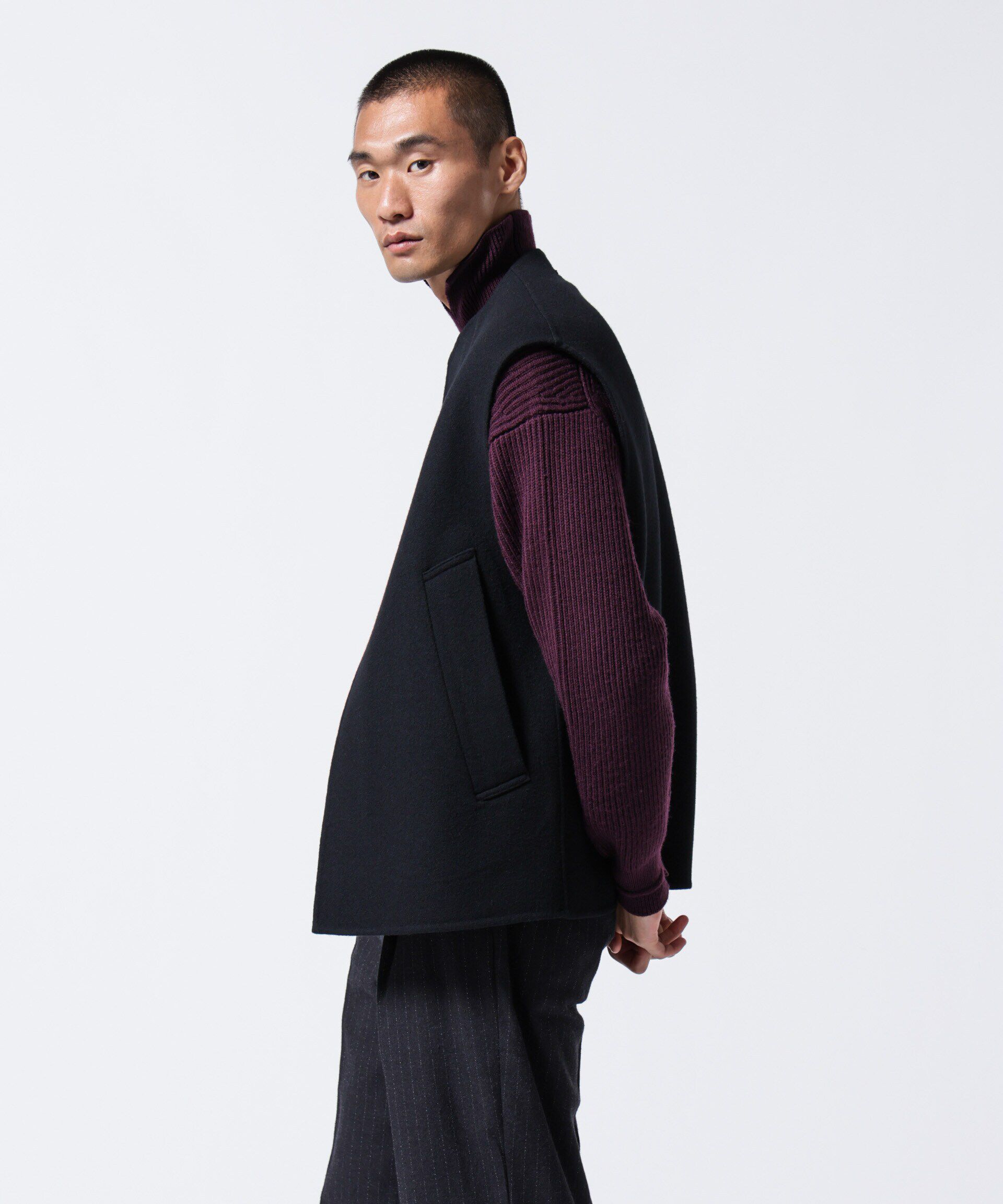 nano･universe「「ASSEMBLANC」フレンチウールアゼ編みハイネックプルオーバー」|ニット・セーター|