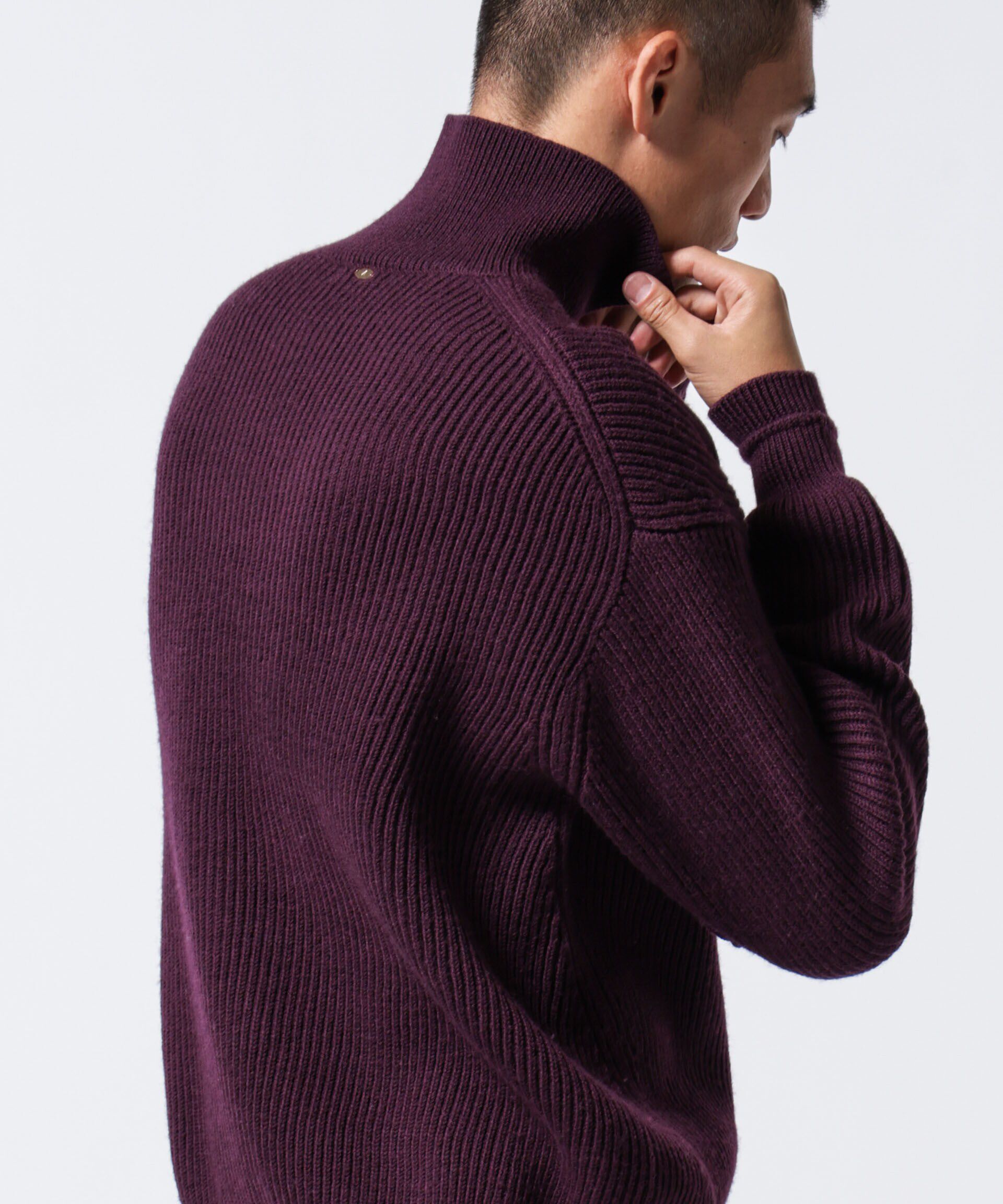 nano･universe「「ASSEMBLANC」フレンチウールアゼ編みハイネックプルオーバー」|ニット・セーター|