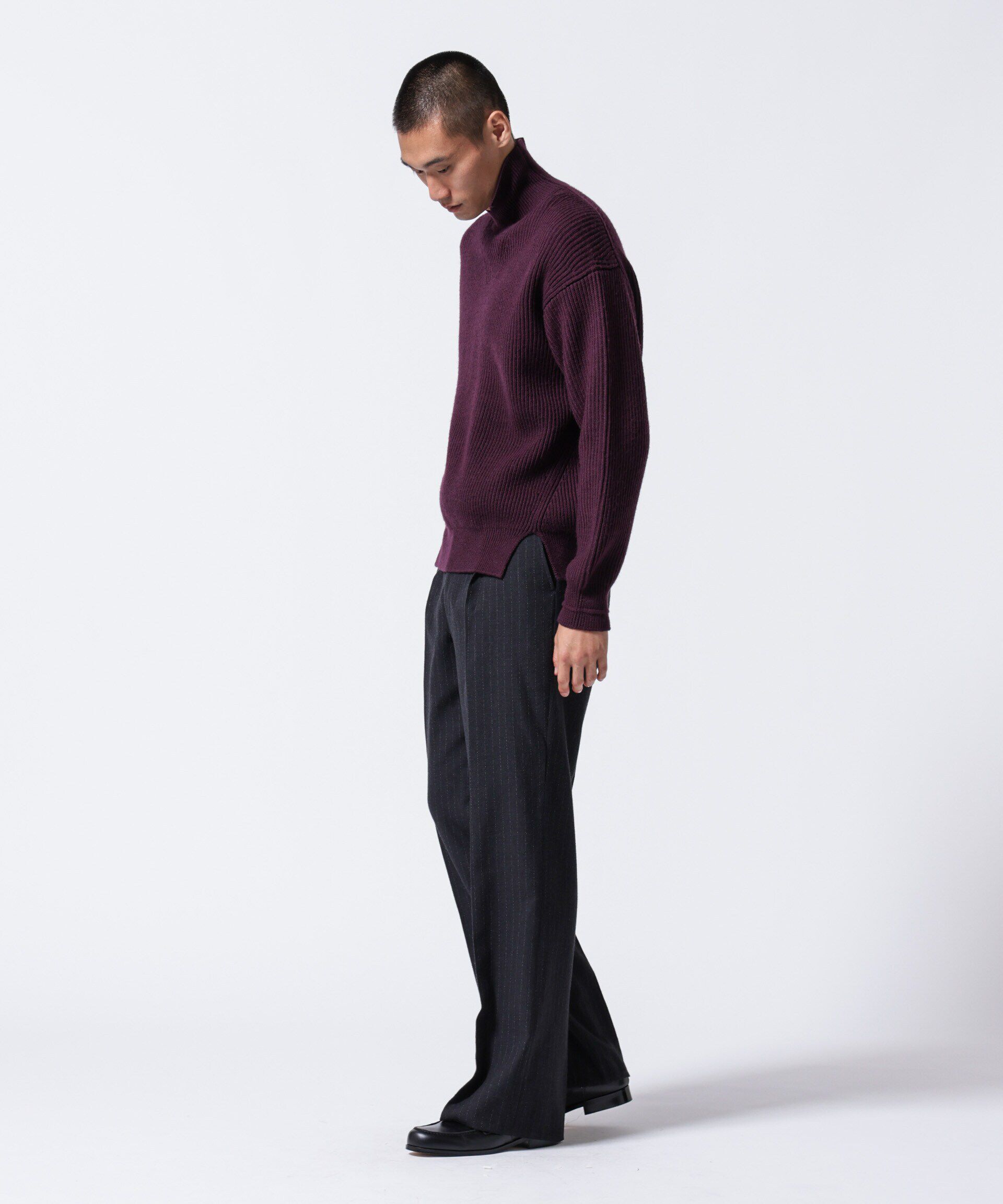 nano･universe「「ASSEMBLANC」フレンチウールアゼ編みハイネックプルオーバー」|ニット・セーター|