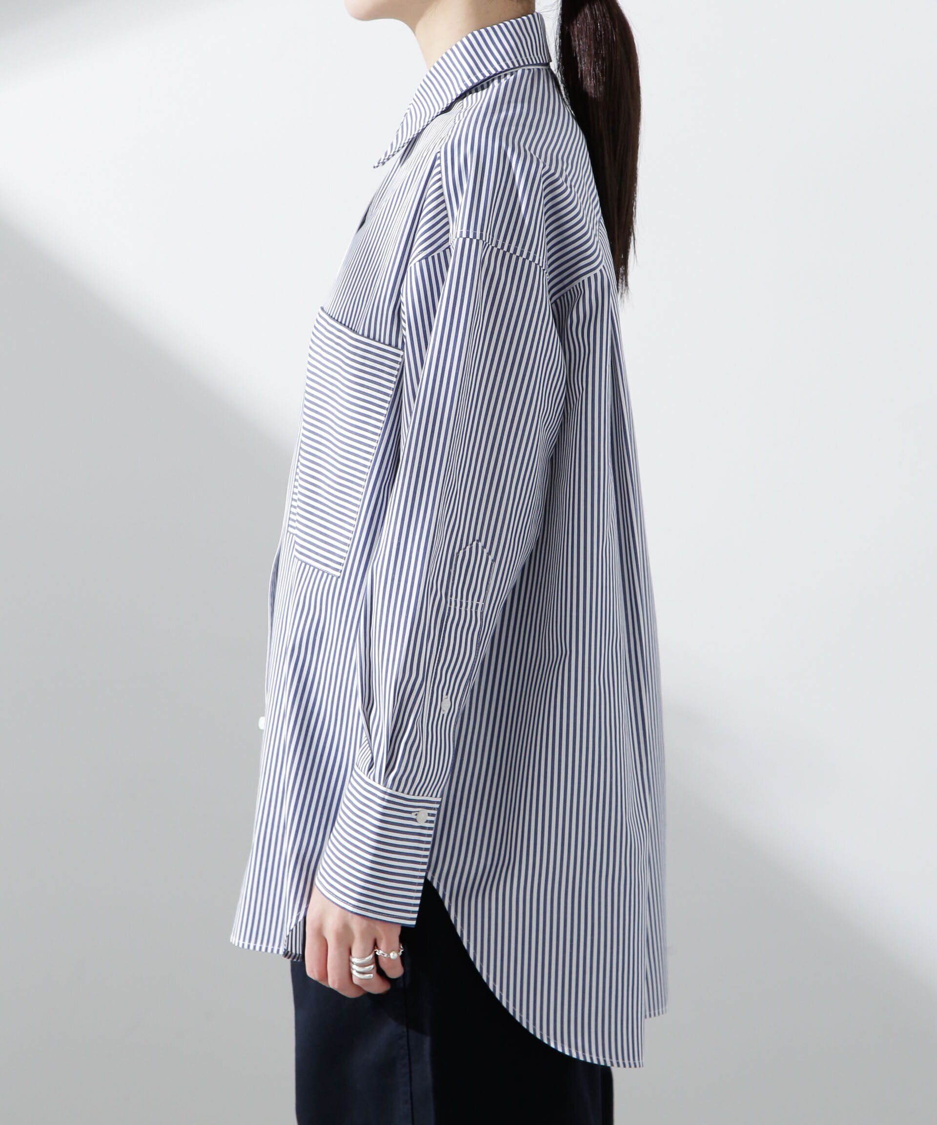 nano･universe「バッククロスオーバーシャツ」|シャツ・ブラウス|