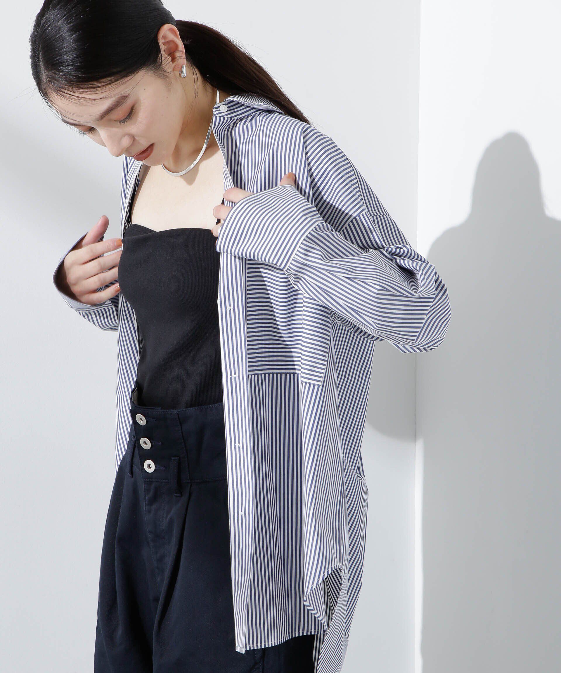 nano･universe「バッククロスオーバーシャツ」|シャツ・ブラウス|