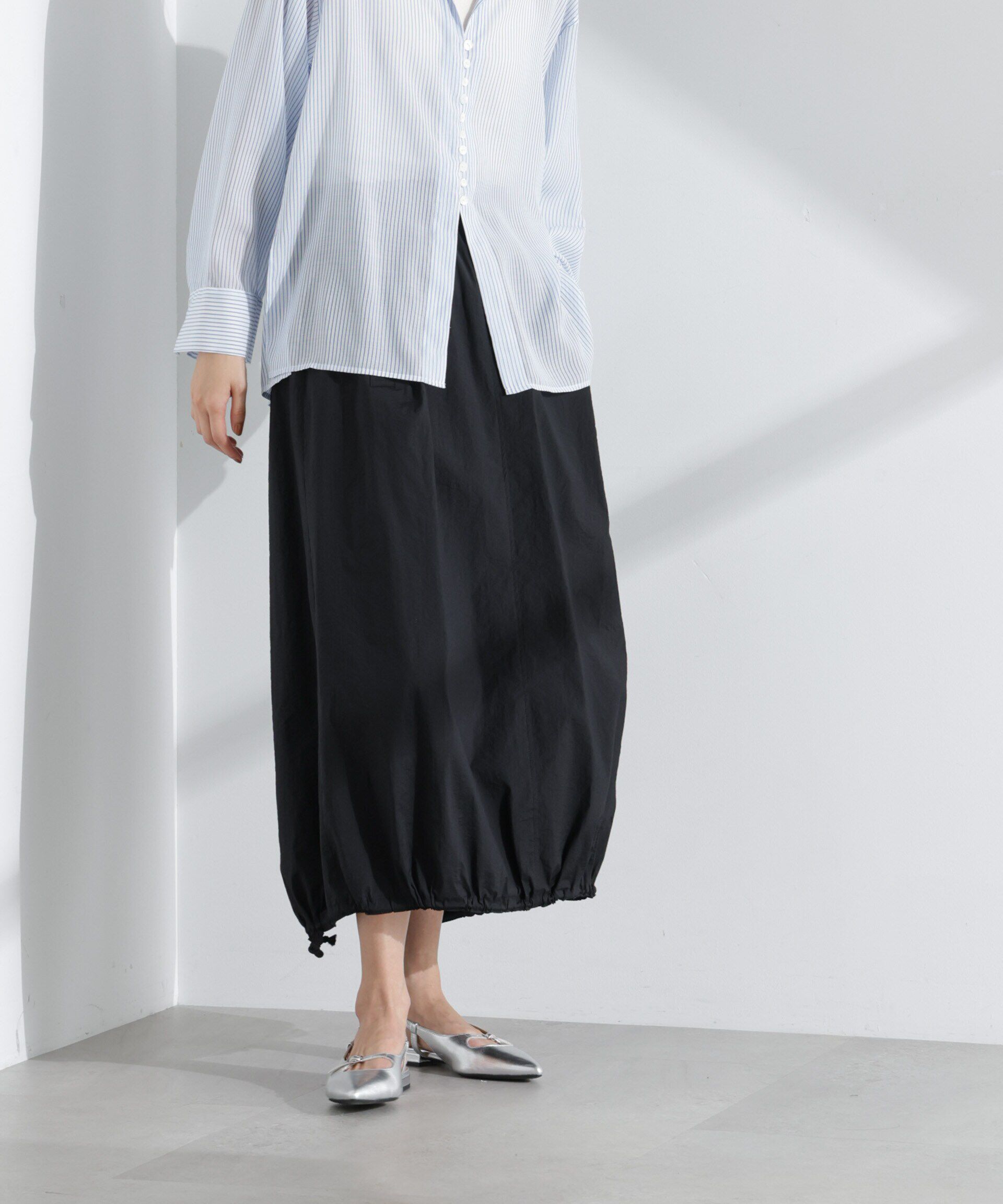 nano･universe「ナイロンワッシャードロストロングスカート」|スカート|