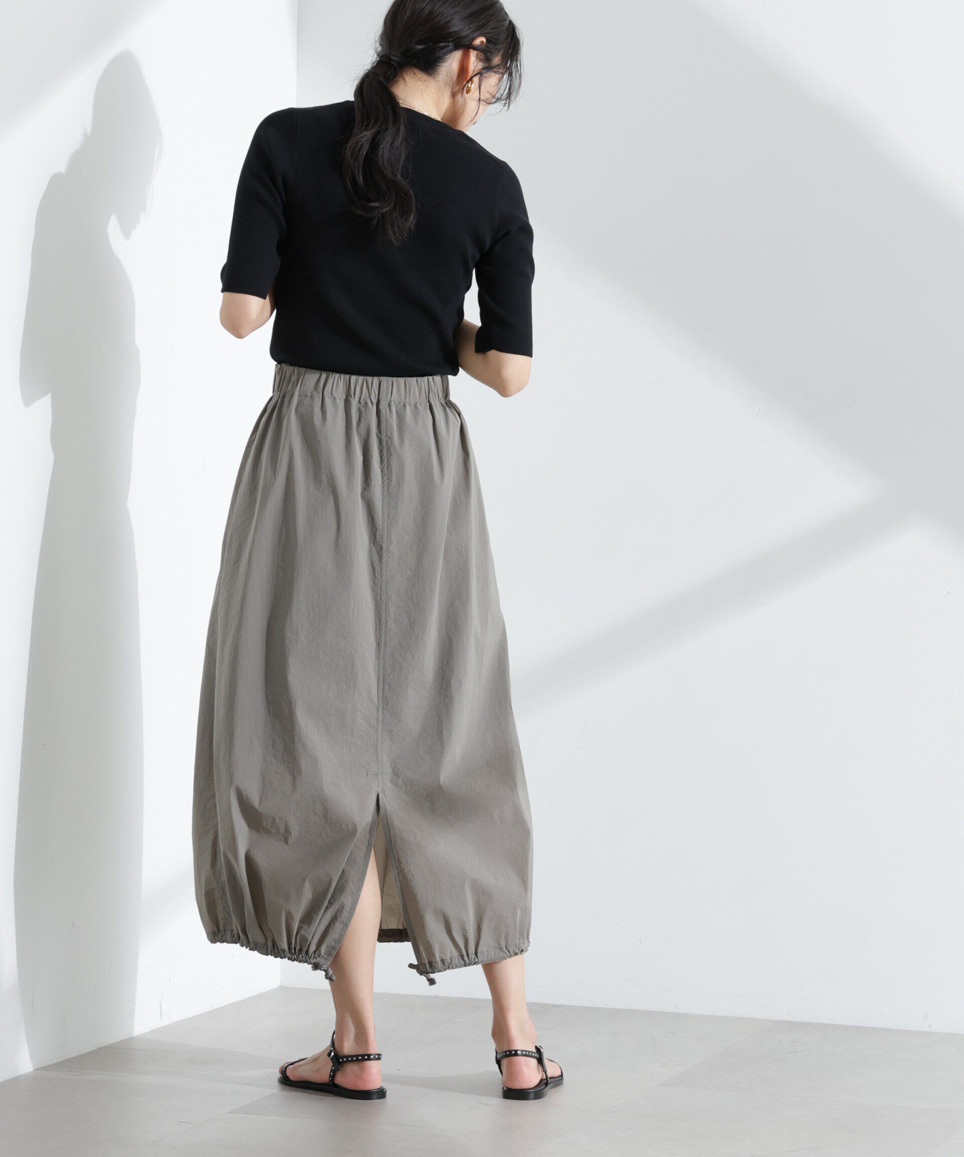 nano･universe「ナイロンワッシャードロストロングスカート」|スカート|