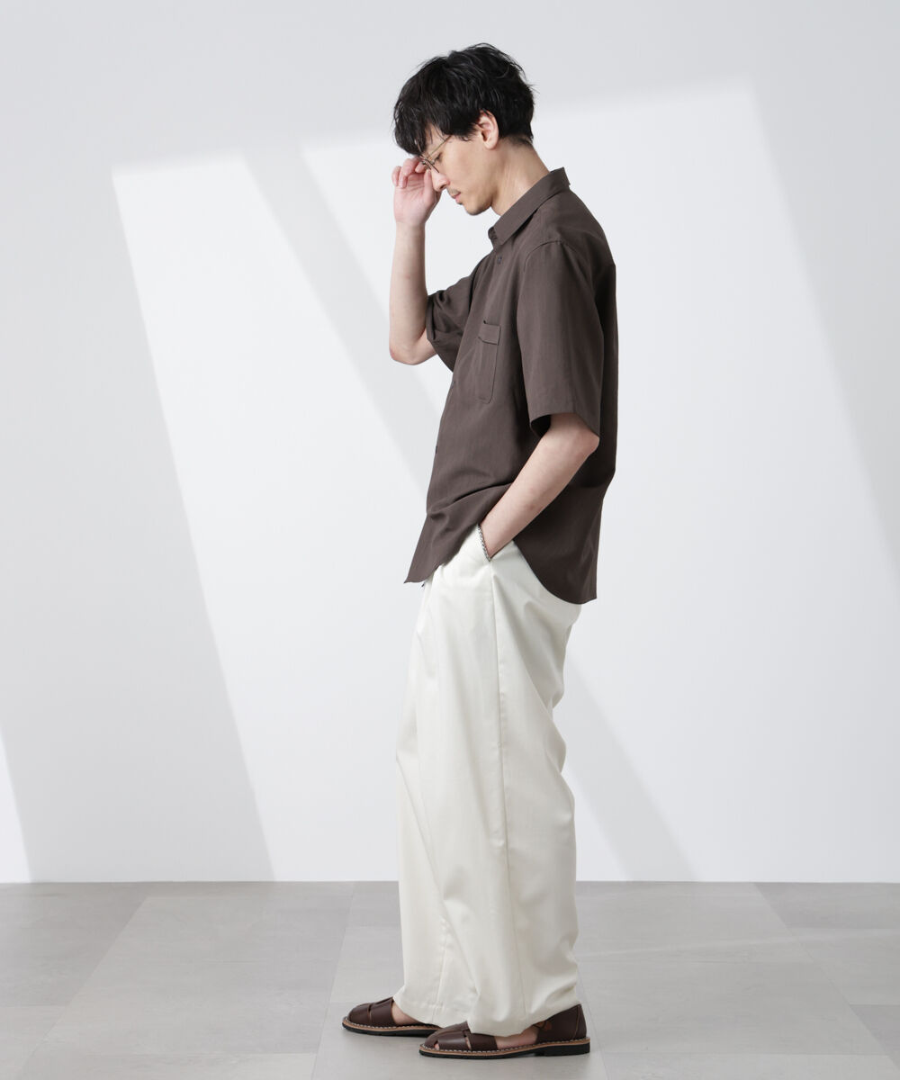 nano･universe「セオアルファシャツ 半袖（セットアップ可）」|シャツ・ブラウス|