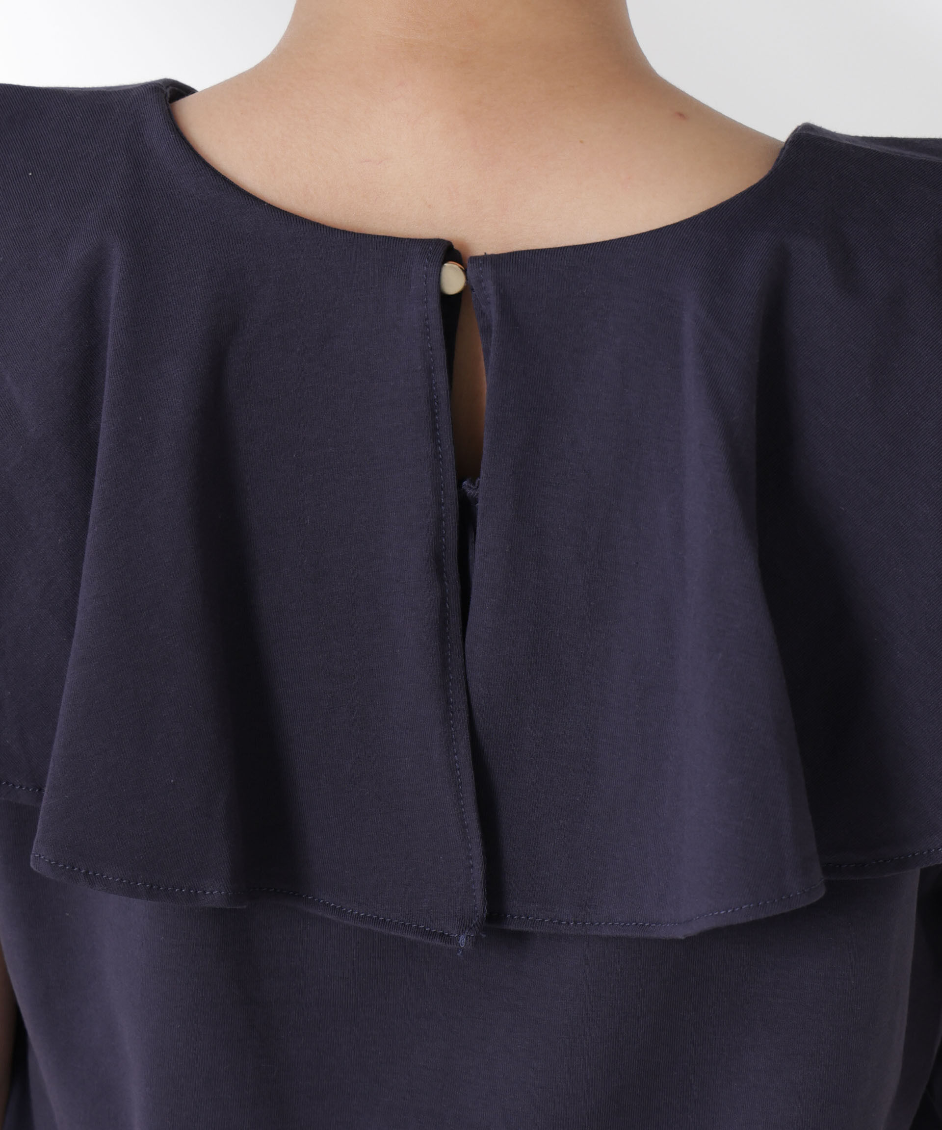 nano･universe「ラッフルカラーカットノースリーブトップス」|Tシャツ・カットソー|