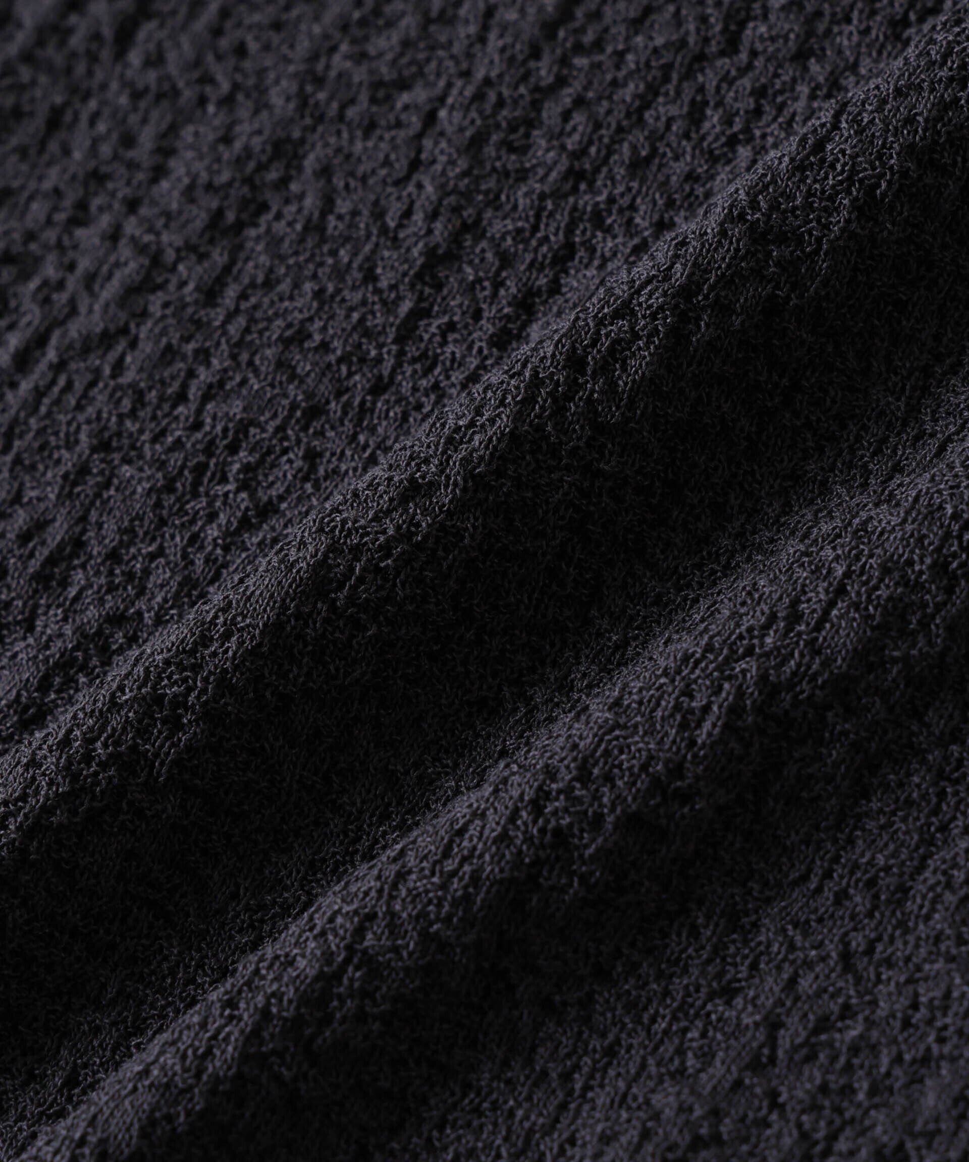 nano･universe「梨地半袖ポロニット」|ニット・セーター|